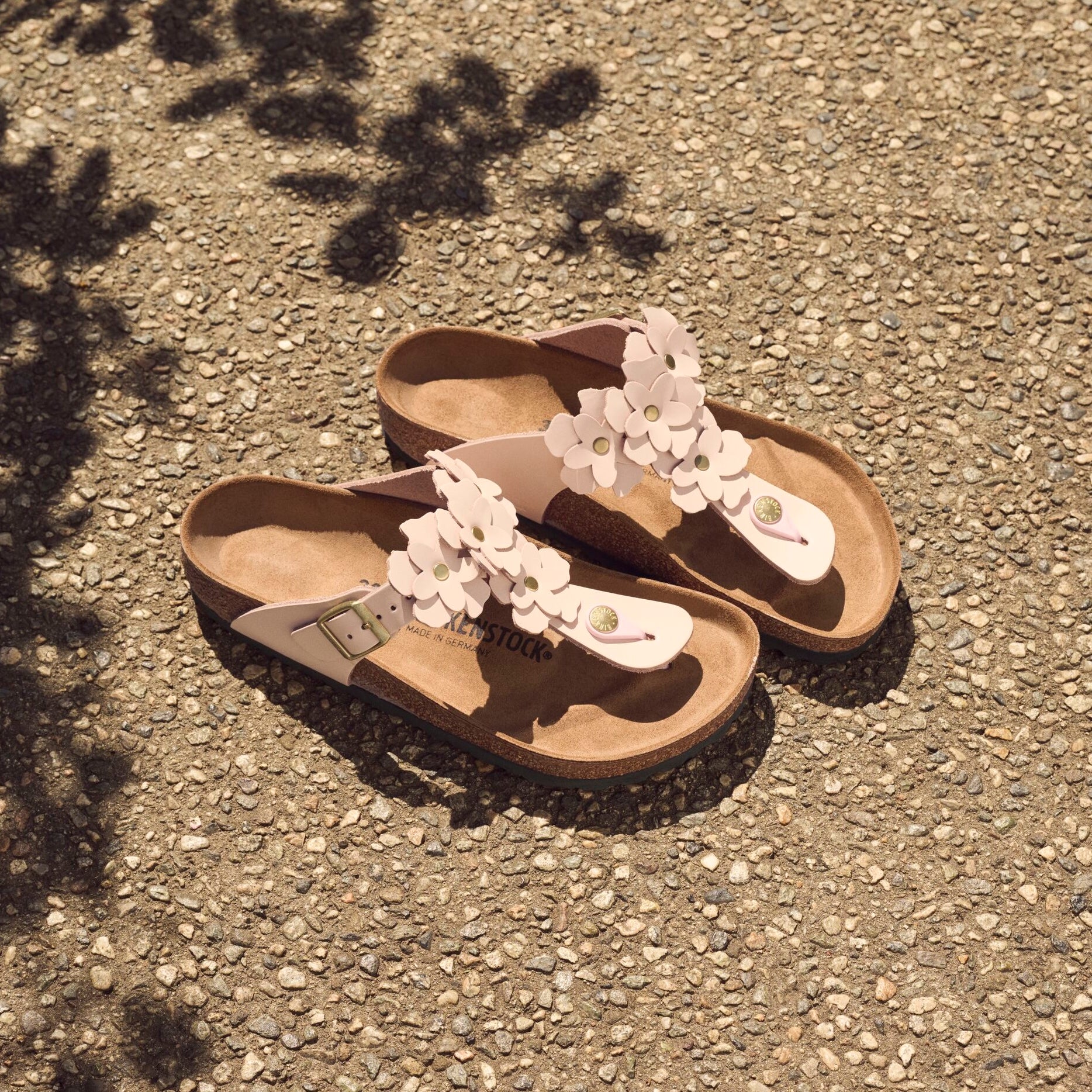 Birko Flor Gizeh Vegan Brushed Rose Birkenstock Gizeh Flowers