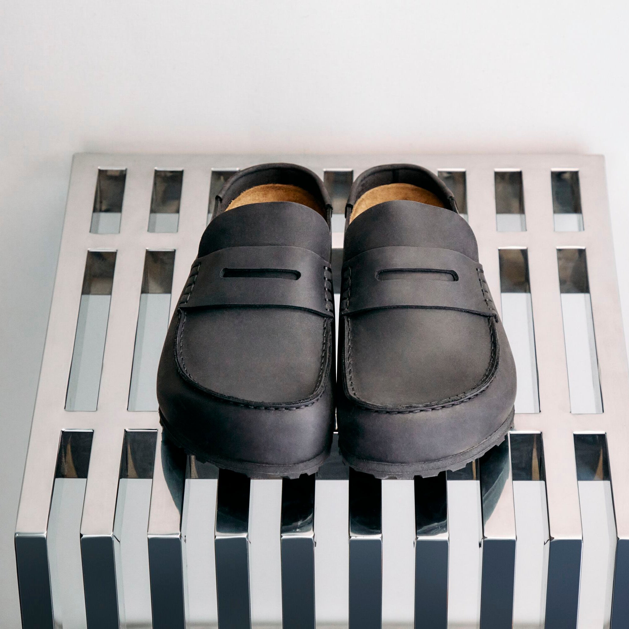 Birkenstock Naples Wrapped black oiled leather