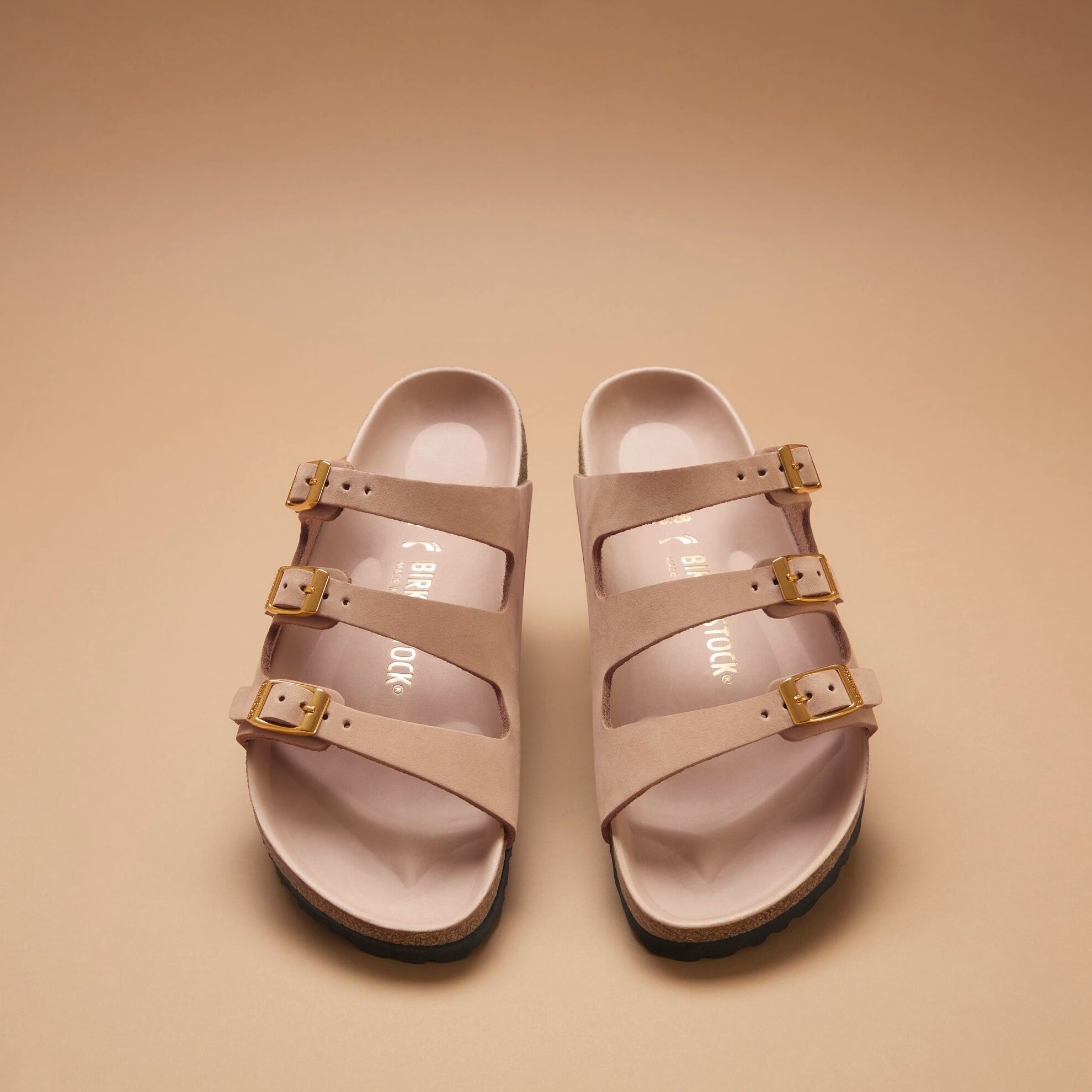 新品　Birkenstock Florida leather sandals Birkenstock Florida Exquisite high shine black leather