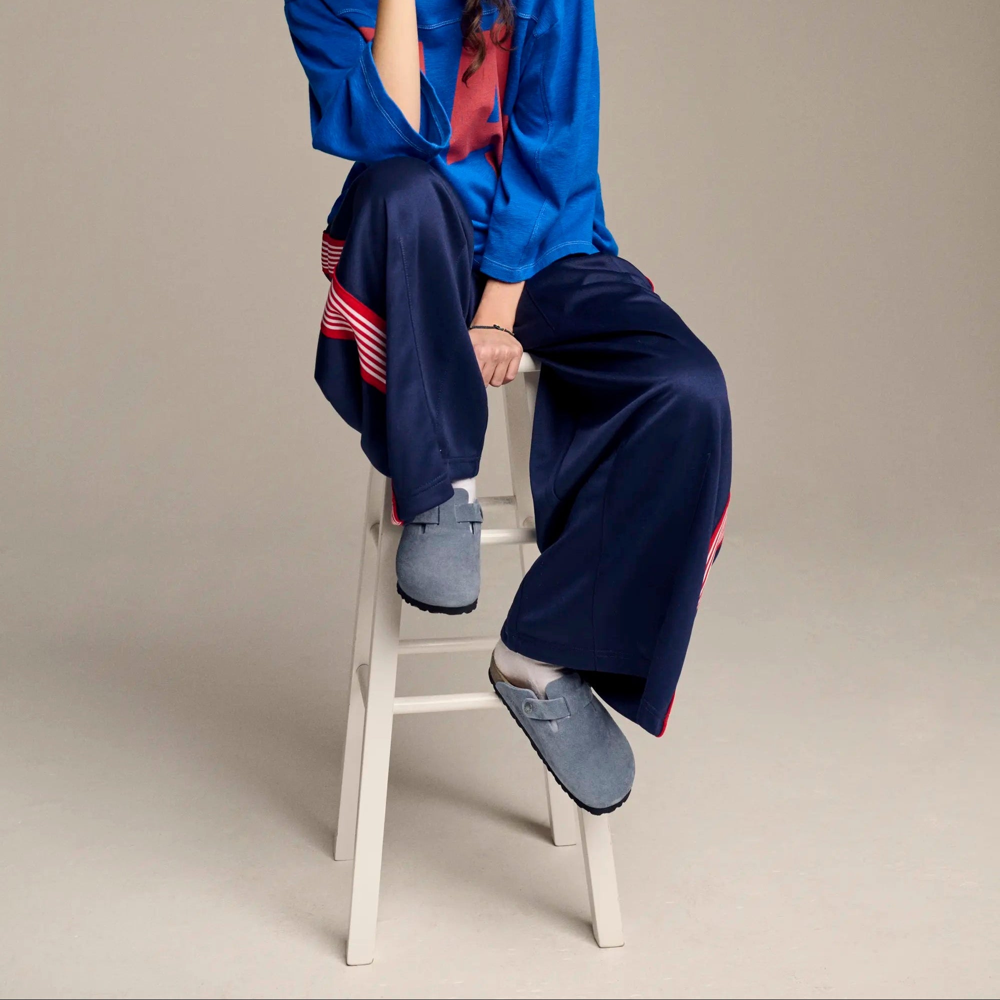 Birkenstock Boston stone blue suede