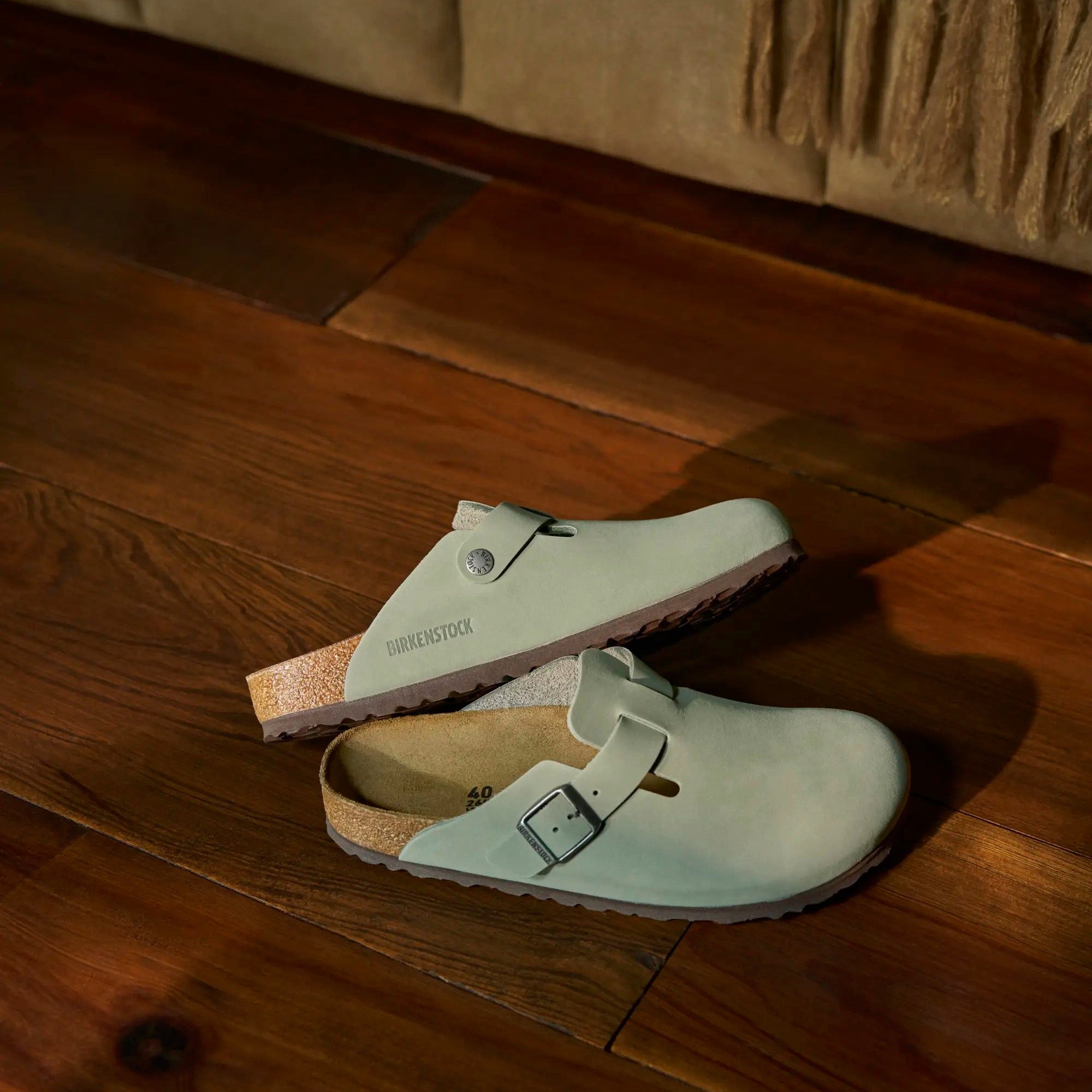 Birkenstock Boston pure sage oiled leather