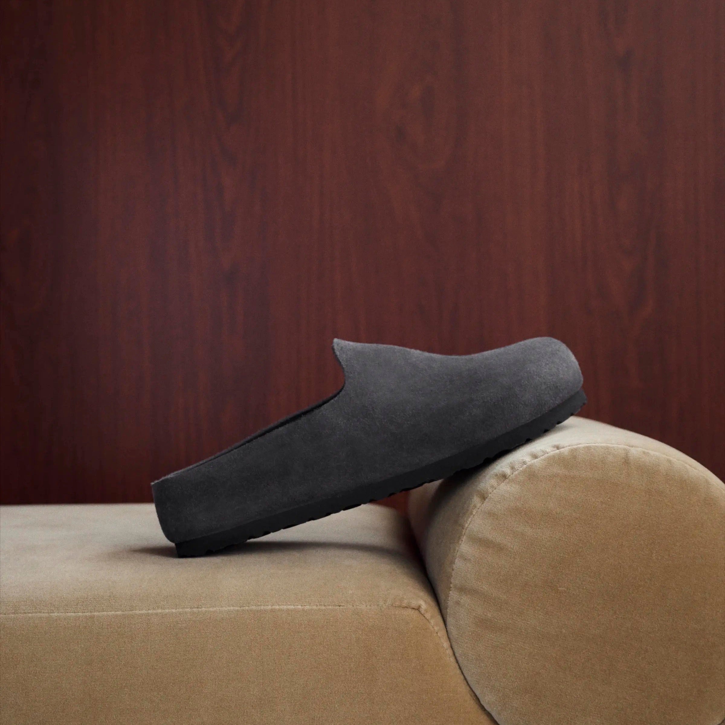 Birkenstock Amsterdam Wrapped charcoal suede