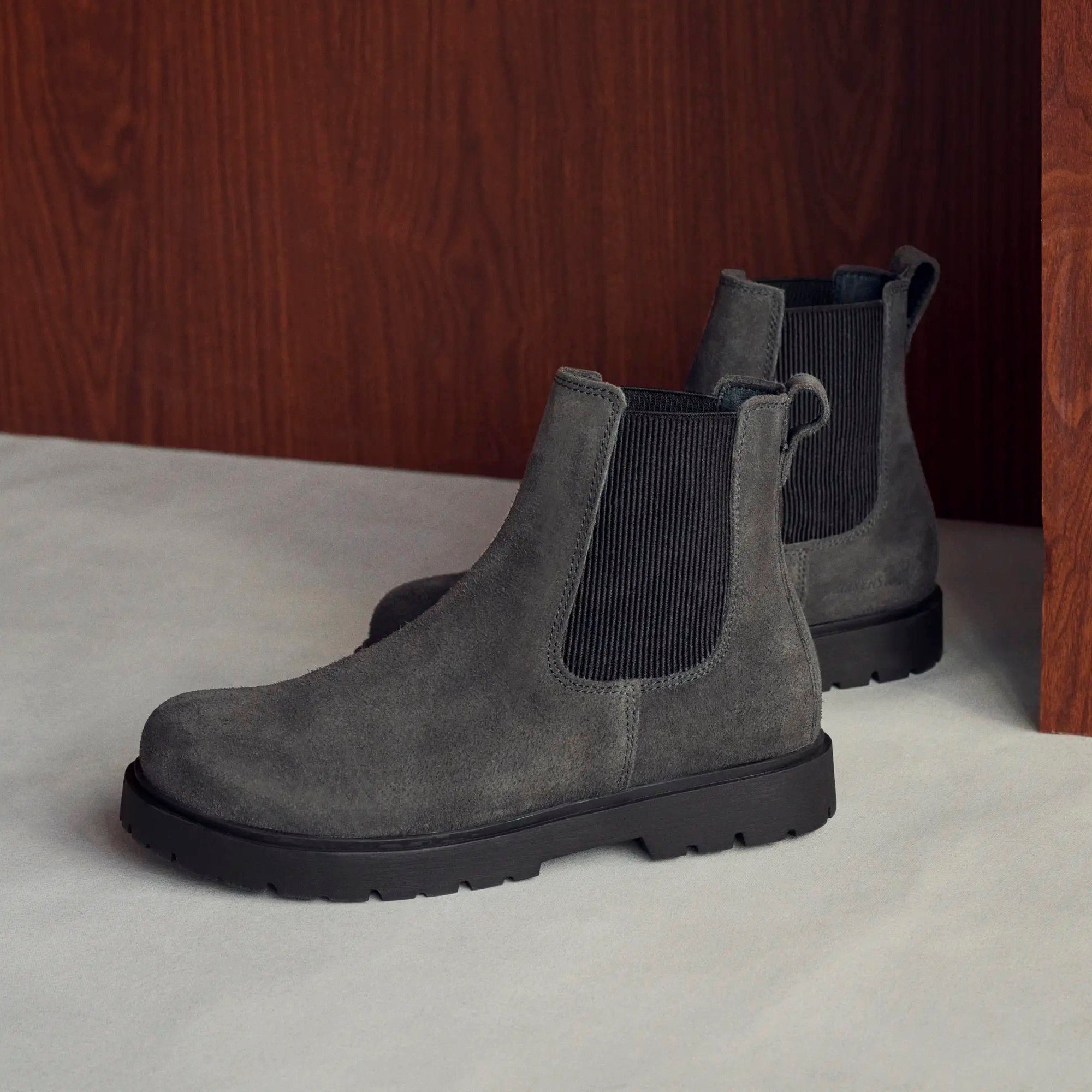 Birkenstock Highwood velvet gray suede