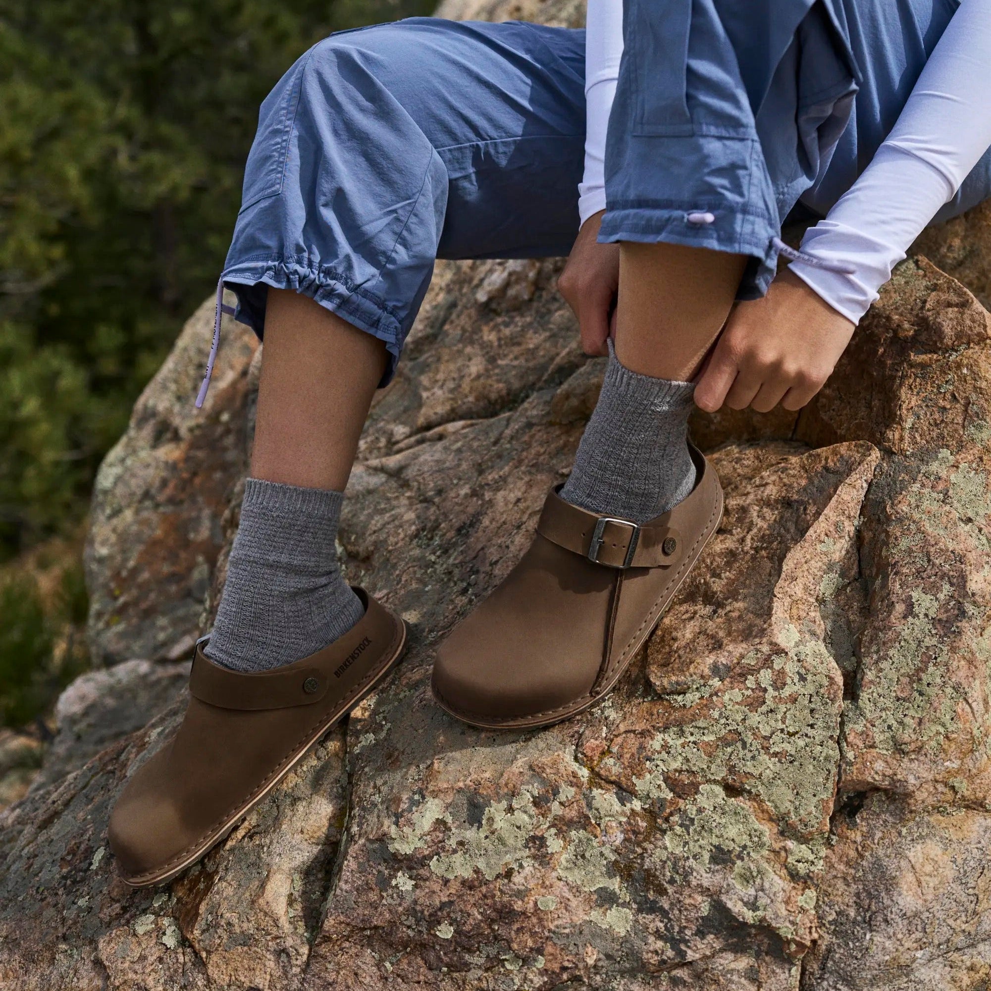 Birkenstock Lutry Wide Strap habana oiled leather
