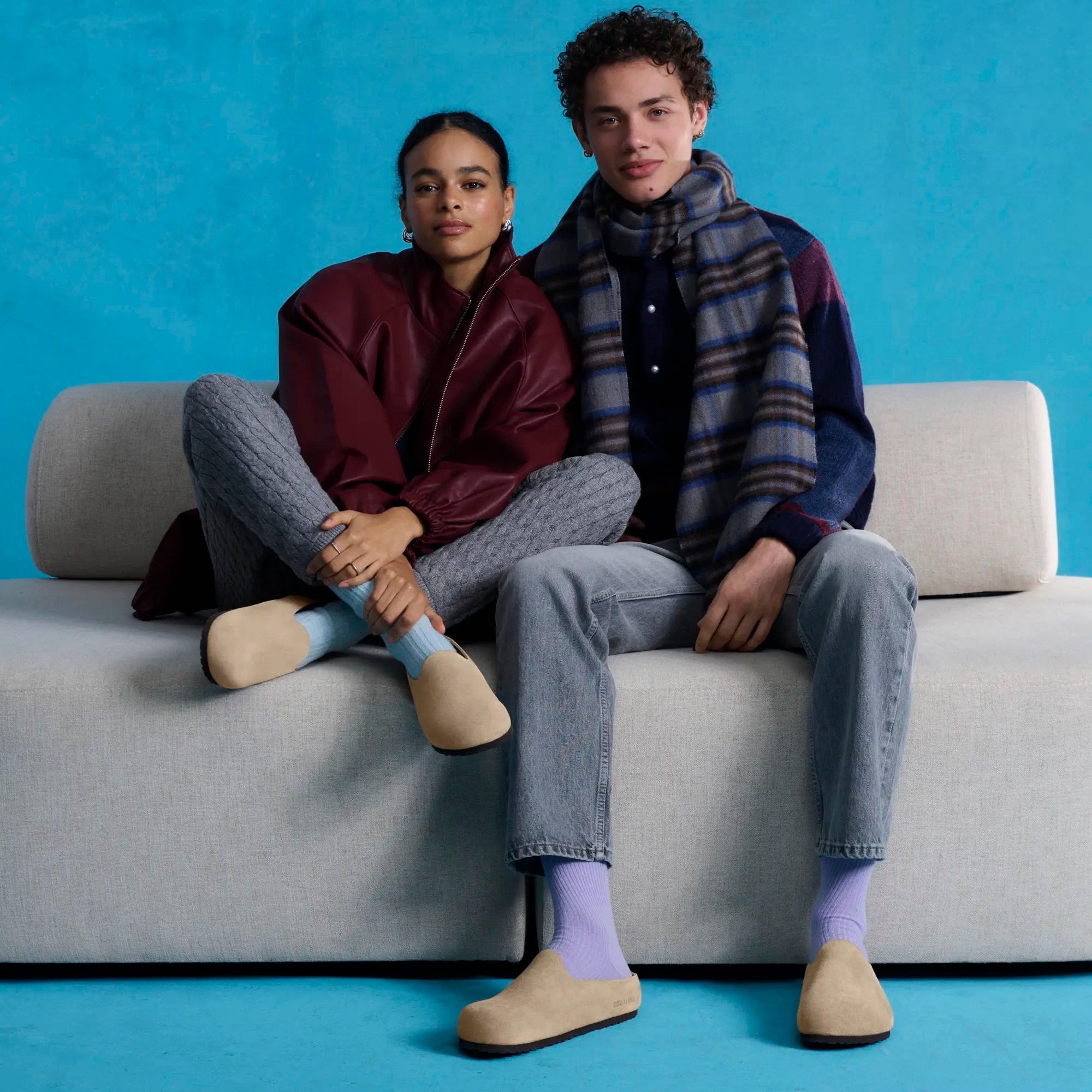 Birkenstock Amsterdam Wrapped taupe suede