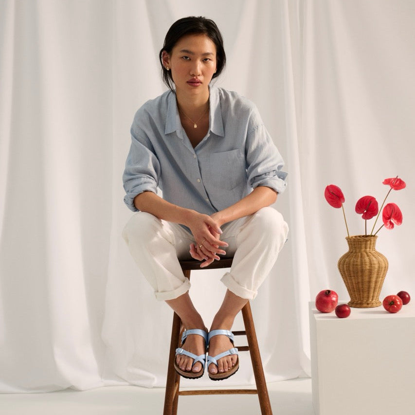 Birkenstock Mayari graceful baby blue Birko-Flor