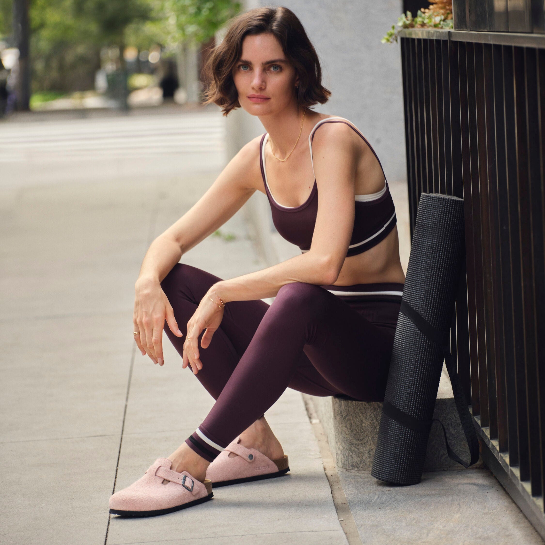 Birkenstock Boston pink clay suede