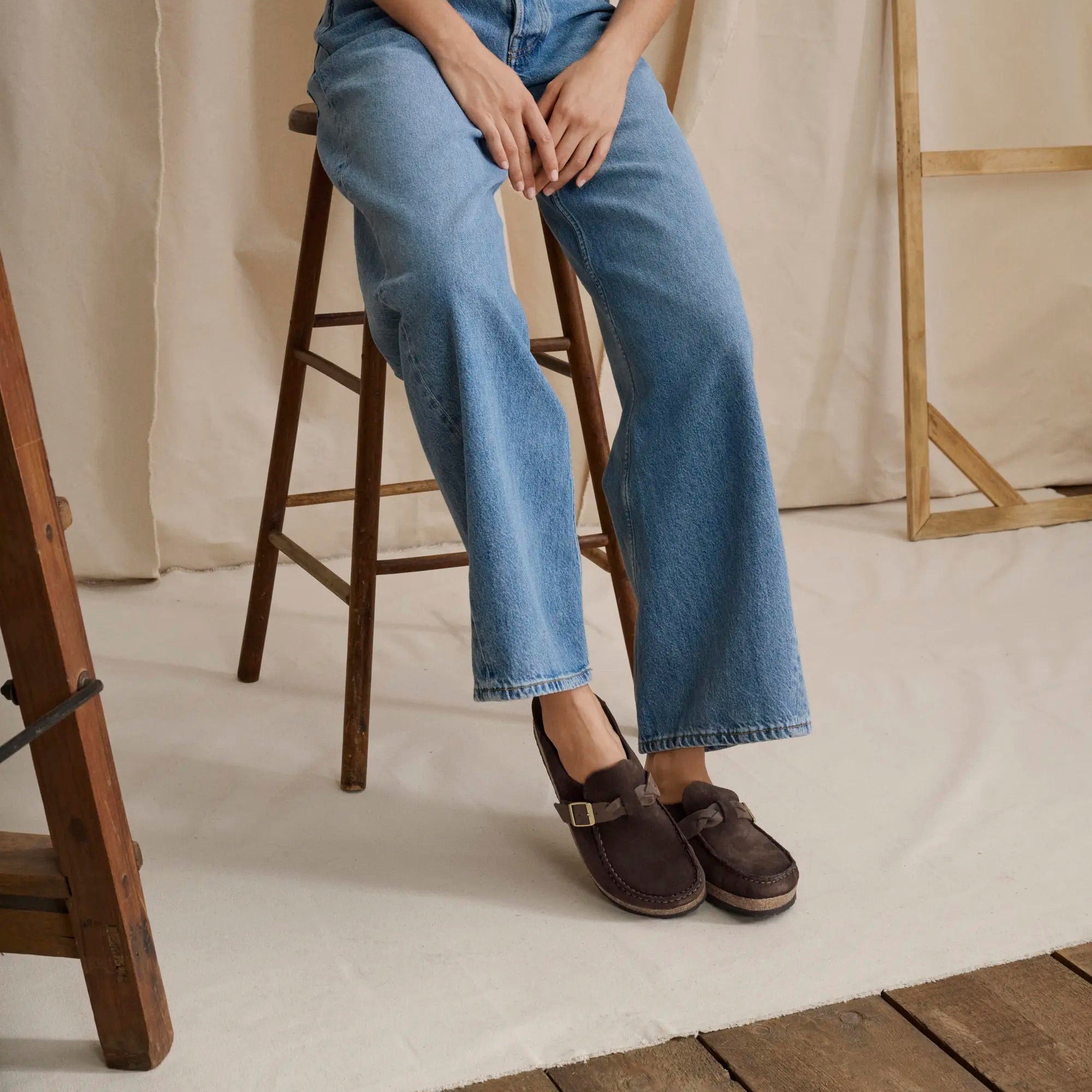 Birkenstock Buckley Braided carafe suede