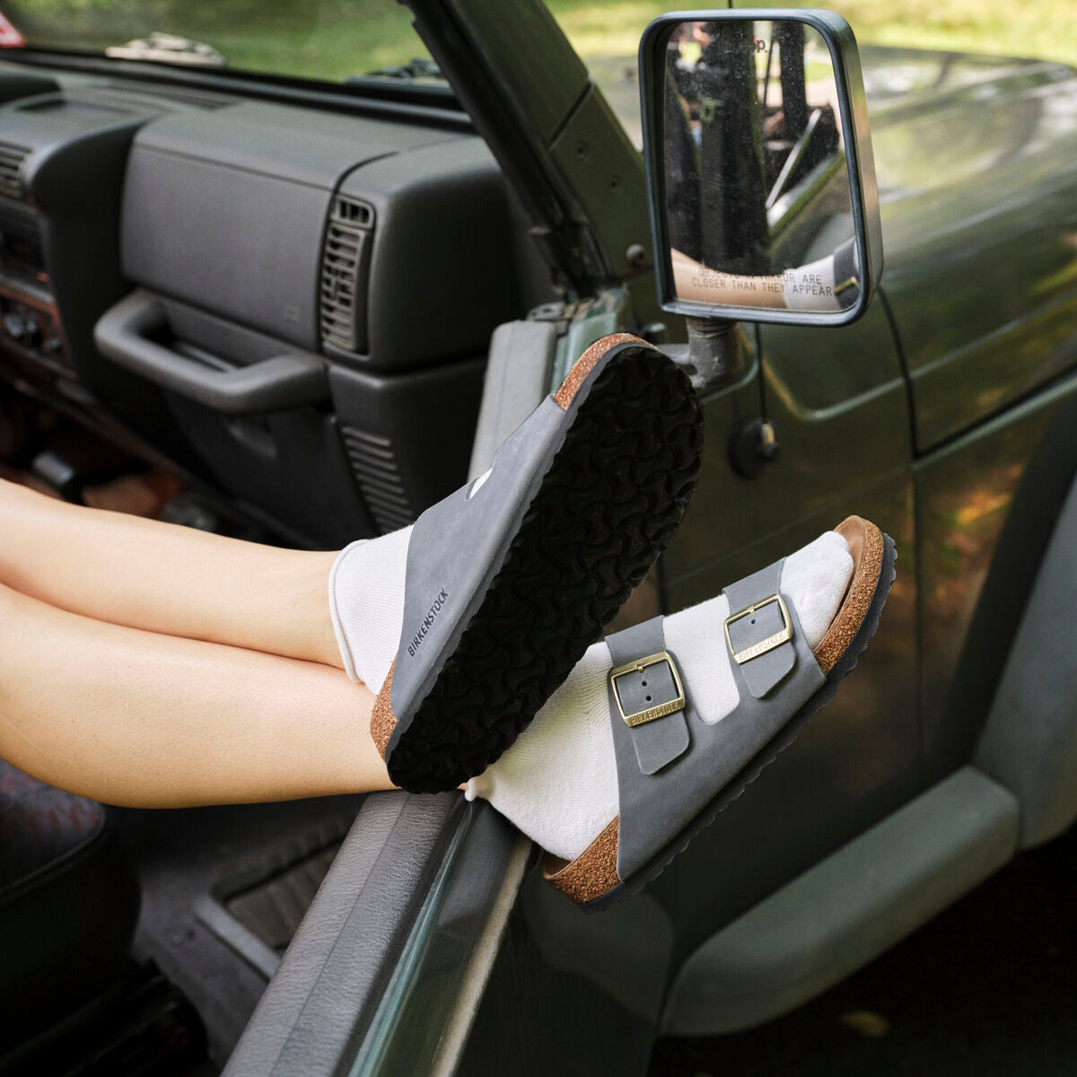 Birkenstock Arizona basalt gray oiled leather