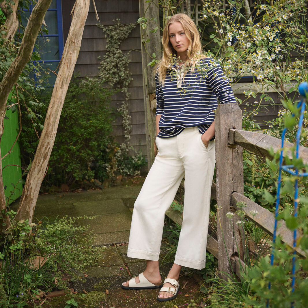 Birkenstock Arizona Droplet Buckle high shine ecru leather