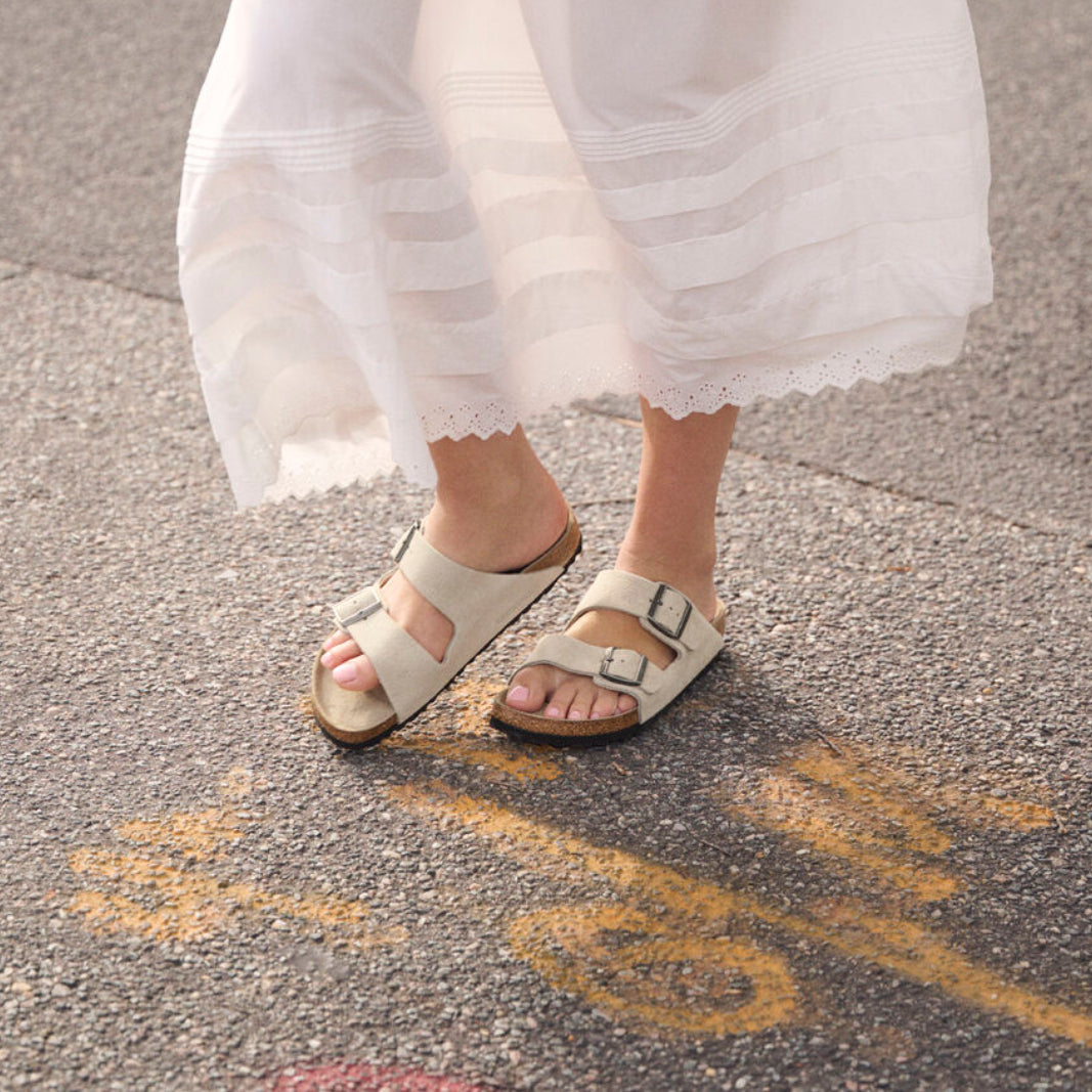 Birkenstock Arizona Soft Footbed oyster suede tonal