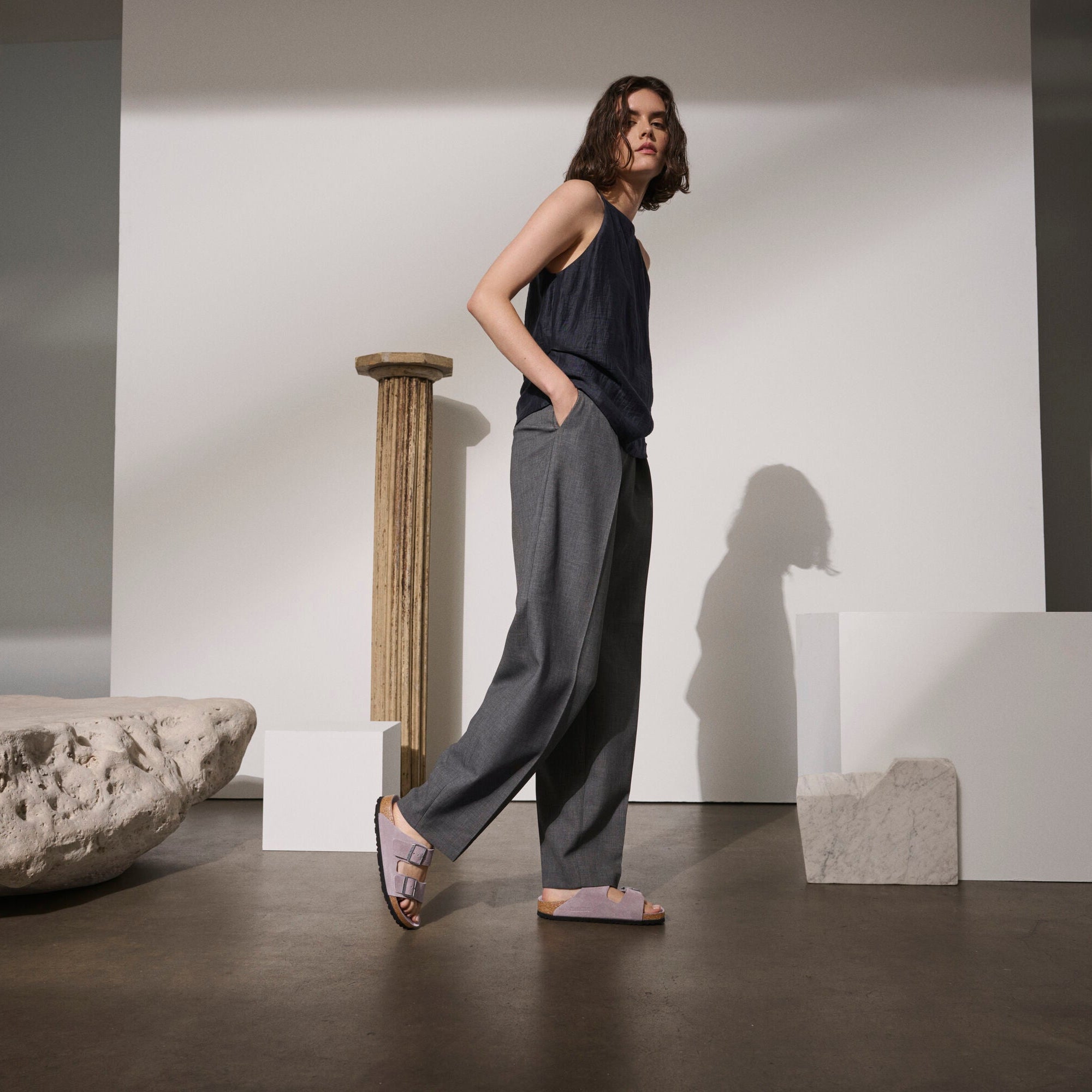 Birkenstock Arizona Soft Footbed faded purple suede tonal