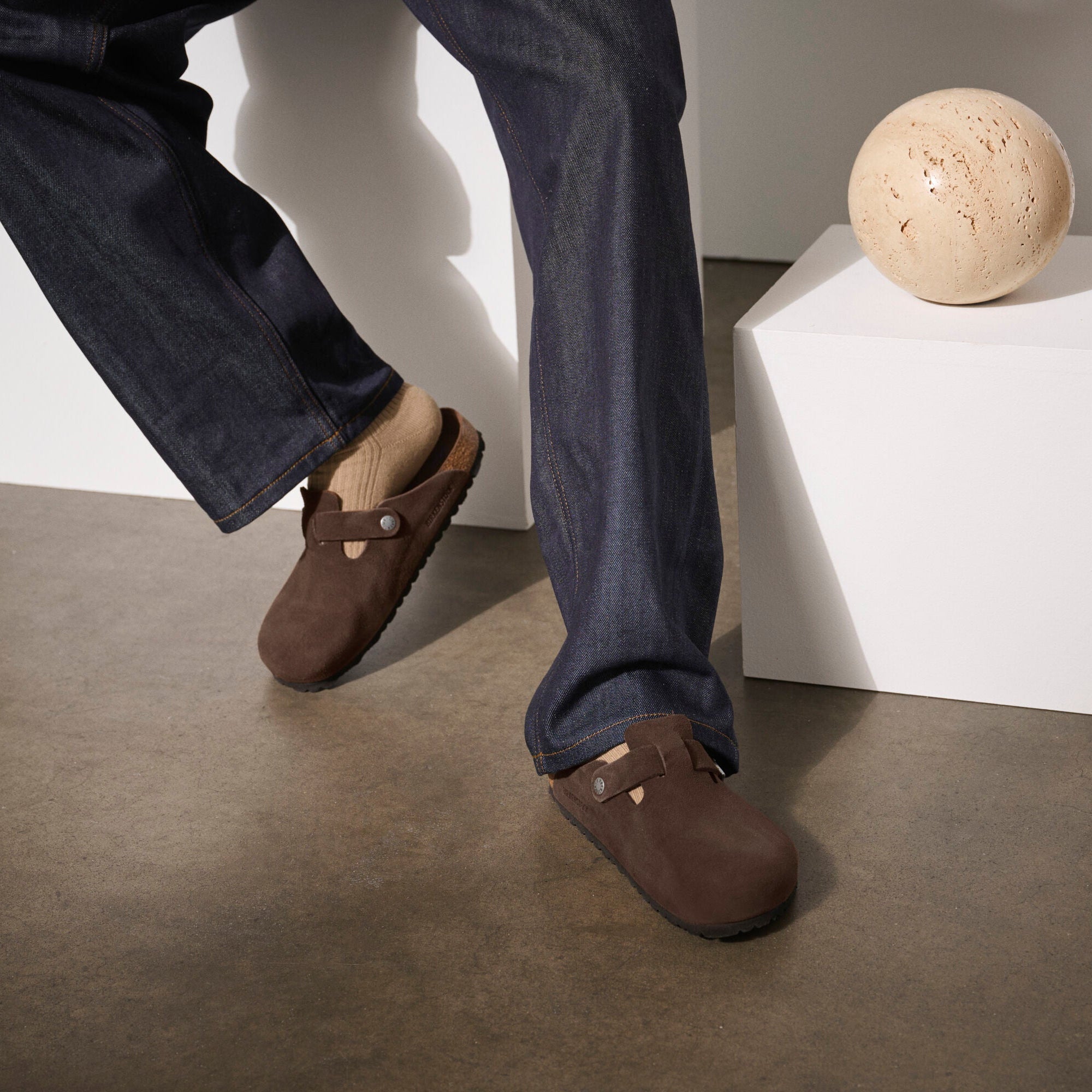 Birkenstock Boston Soft Footbed carafe suede tonal