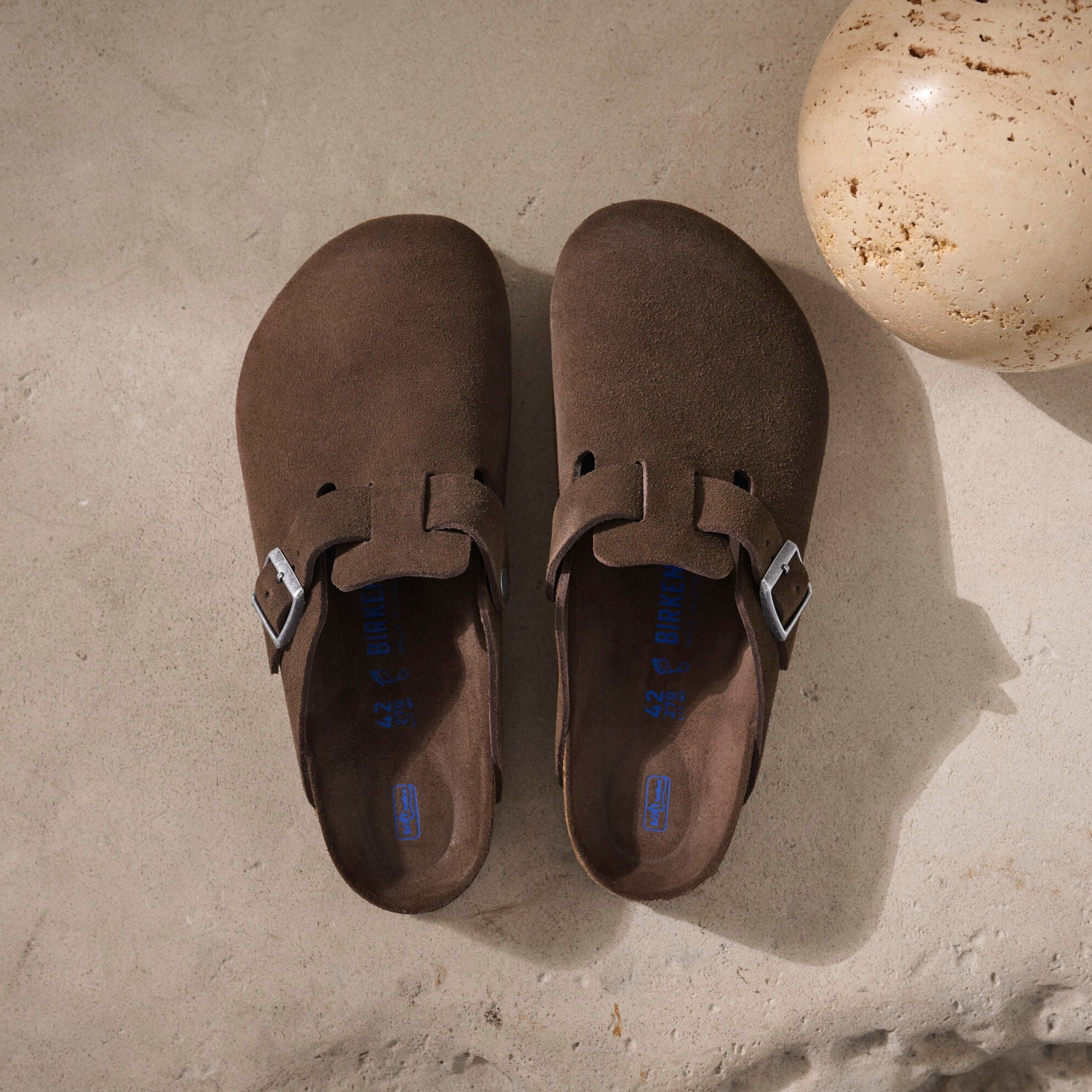 Birkenstock Boston Soft Footbed carafe suede tonal