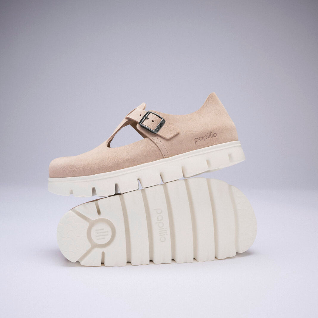 Papillio Paris Chunky warm sand suede by Birkenstock