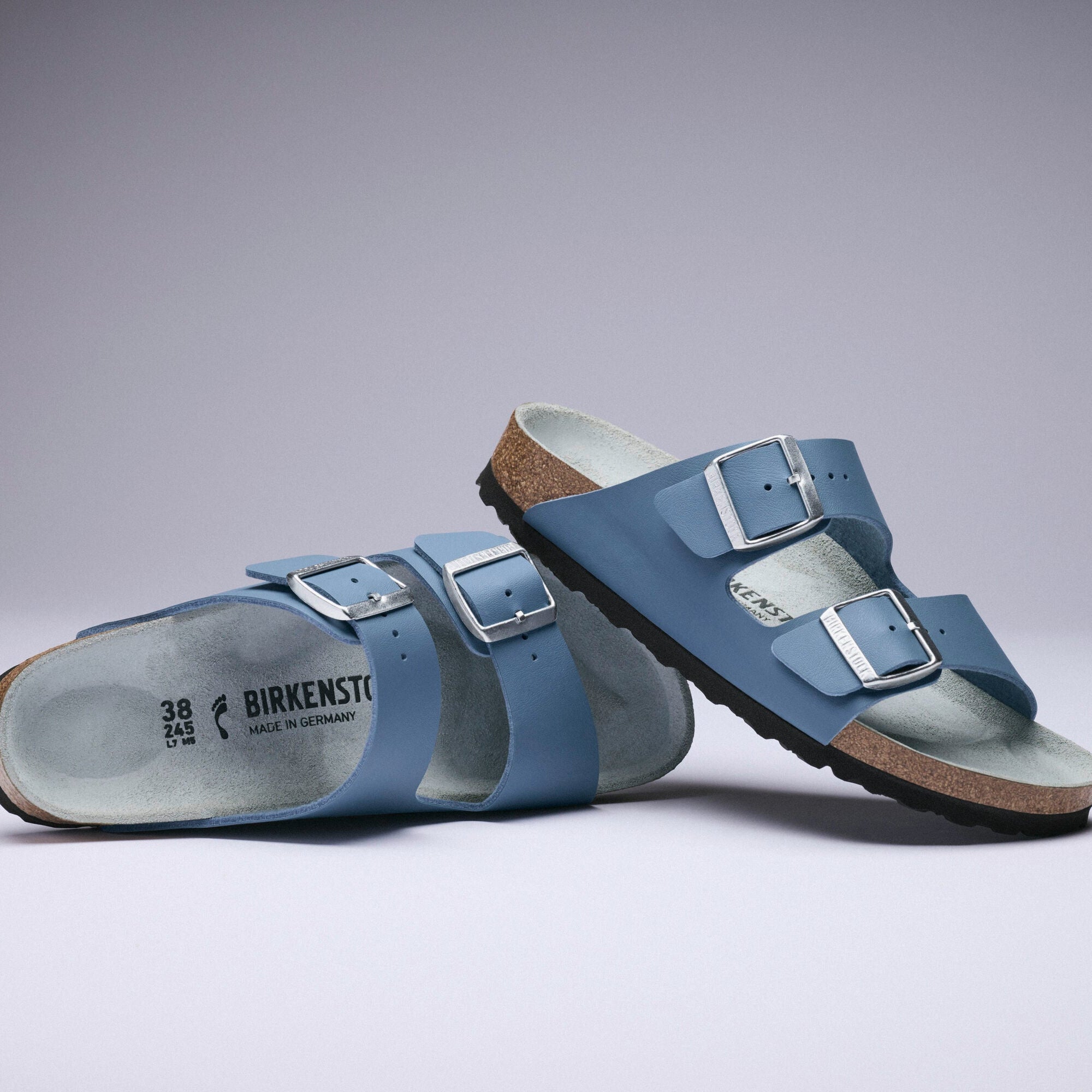 Birkenstock Arizona basalt gray Birko-Flor tonal