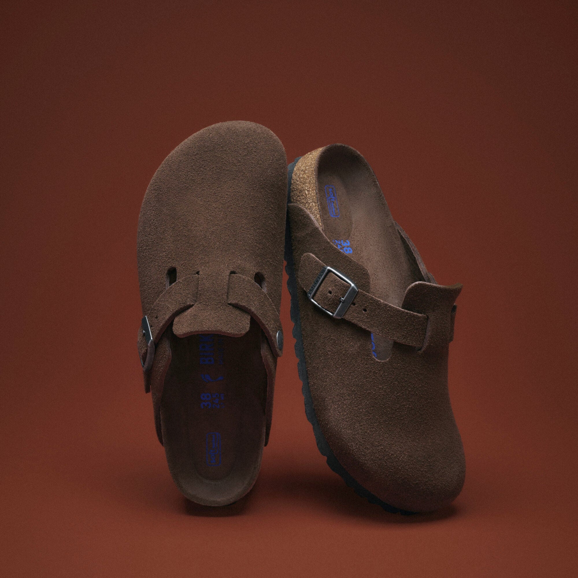 Birkenstock Boston Soft Footbed carafe suede tonal