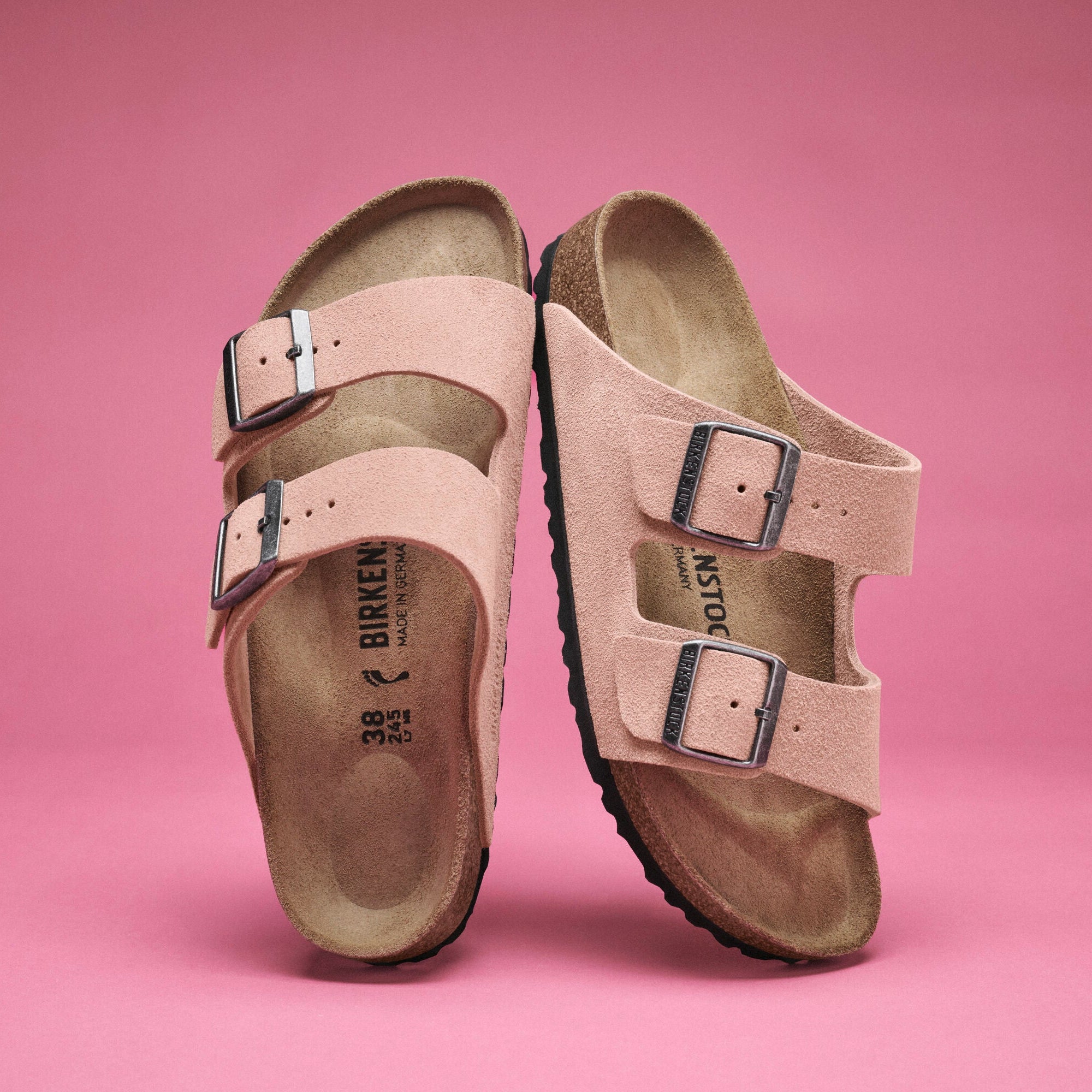 Birkenstock Arizona pink clay suede