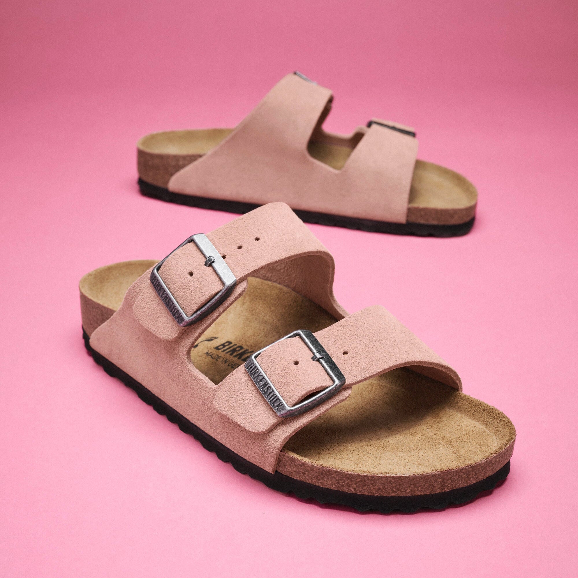 Birkenstock Arizona pink clay suede