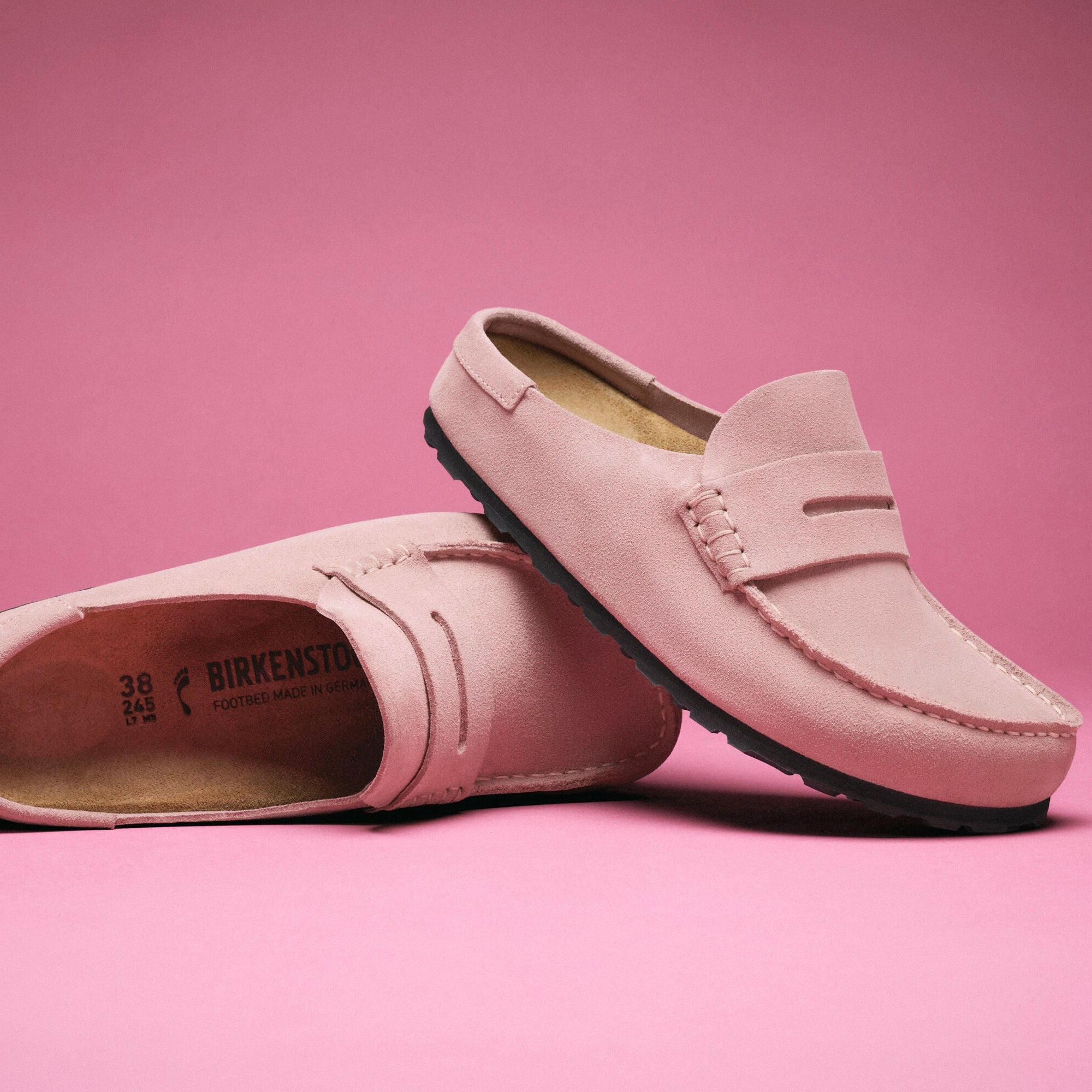 Birkenstock Naples Wrapped pink clay suede