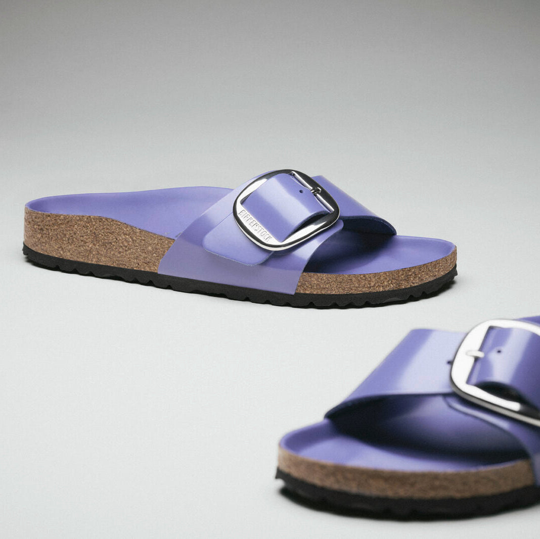Birkenstock Madrid Big Buckle high shine purple dusk leather