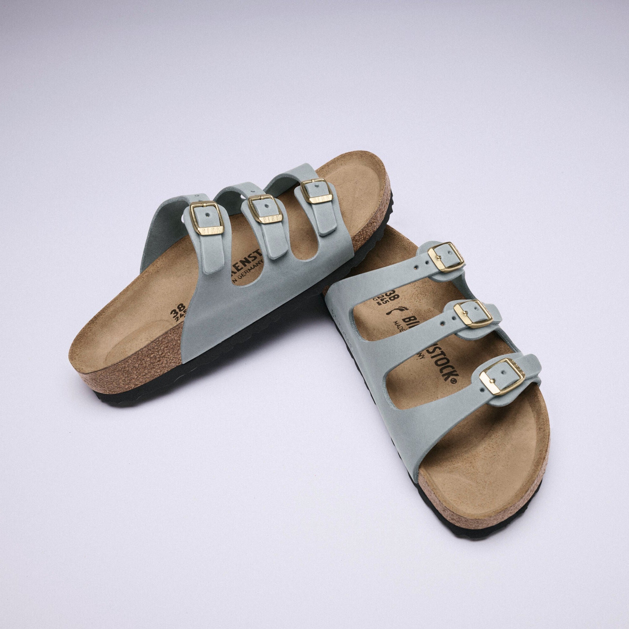 Birkenstock Florida basalt gray oiled leather