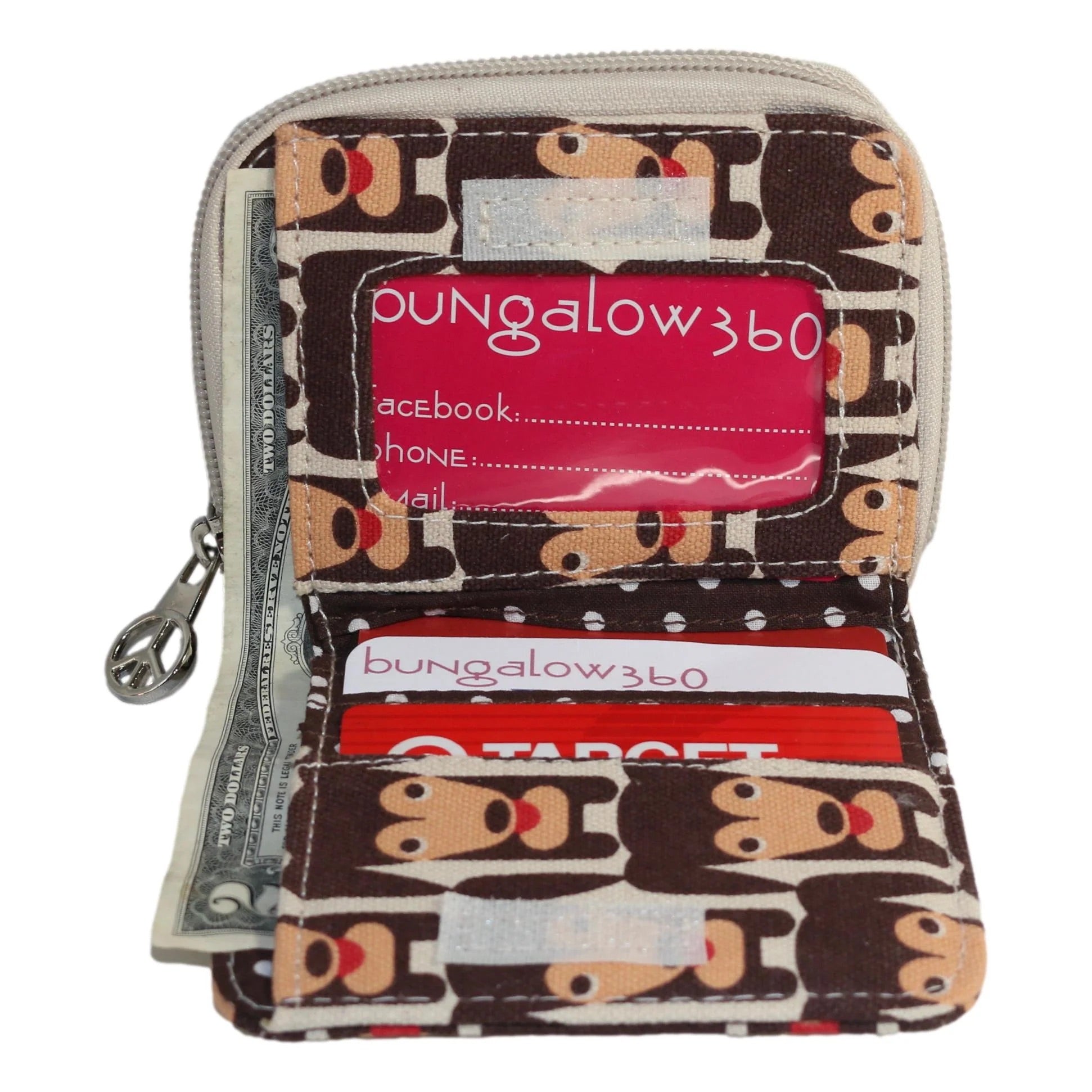 Bungalow 360 Billfold Wallet happy dog