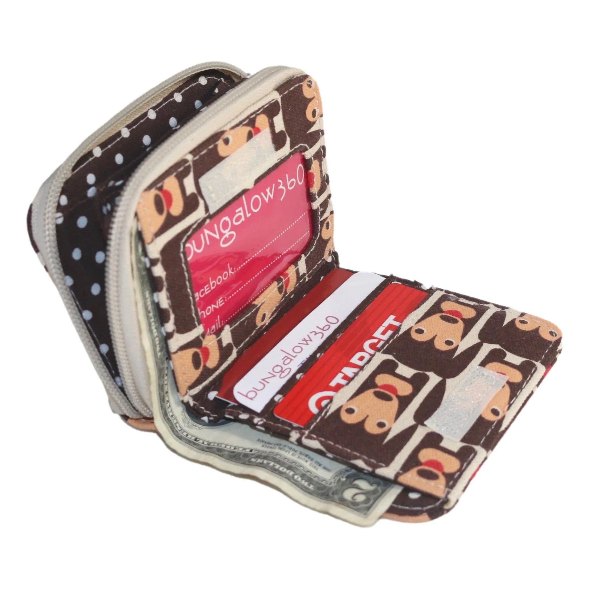 Bungalow 360 Billfold Wallet happy dog
