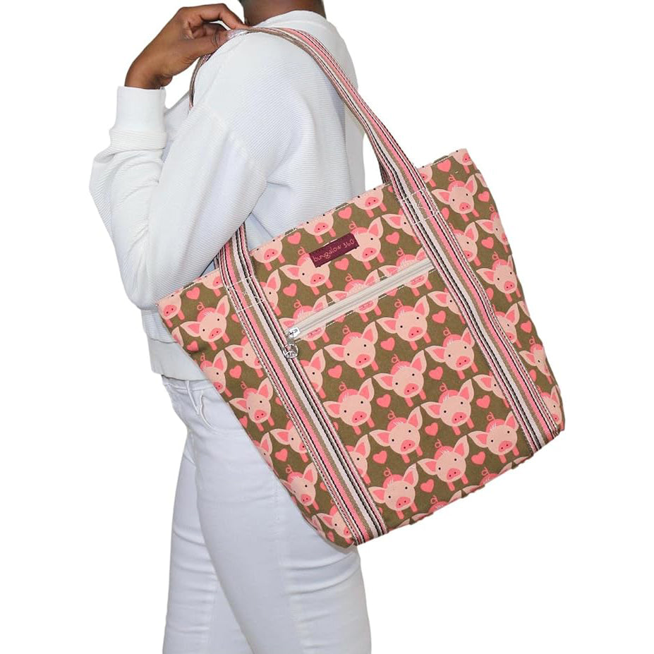 Bungalow 360 Striped Tote pig