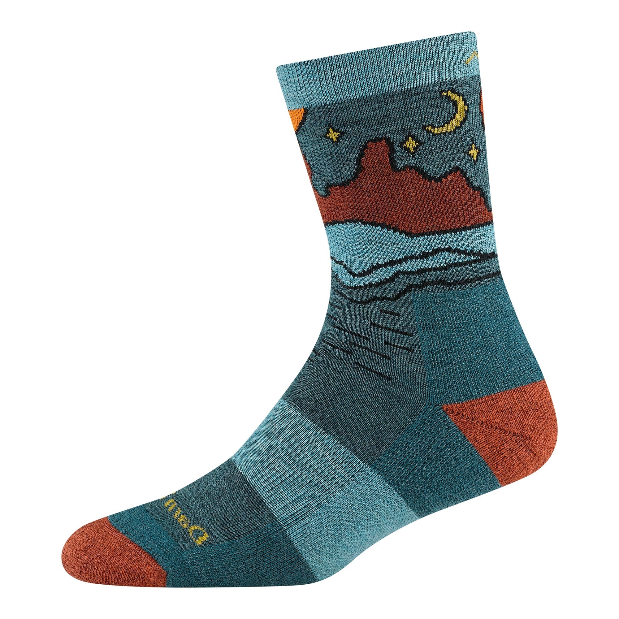 Darn Tough Women's Hiker Celeste Micro Crew Midweight with Cushion teal