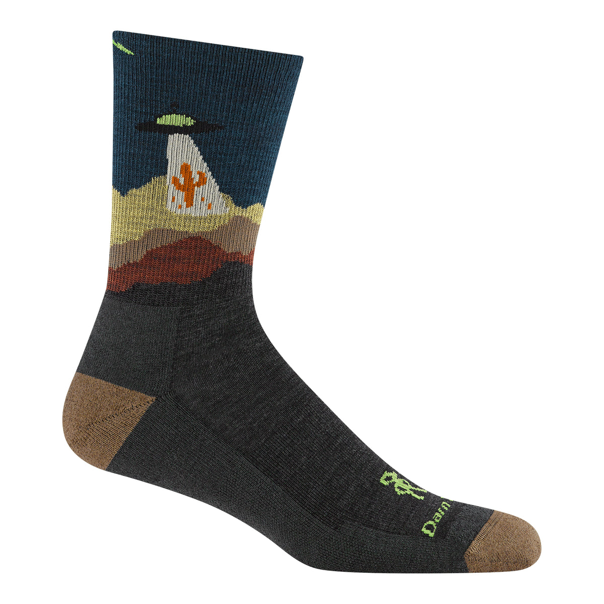 Darn Tough Men's Hiker Spaced Out Micro Crew Lightweight with Cushion charcoal