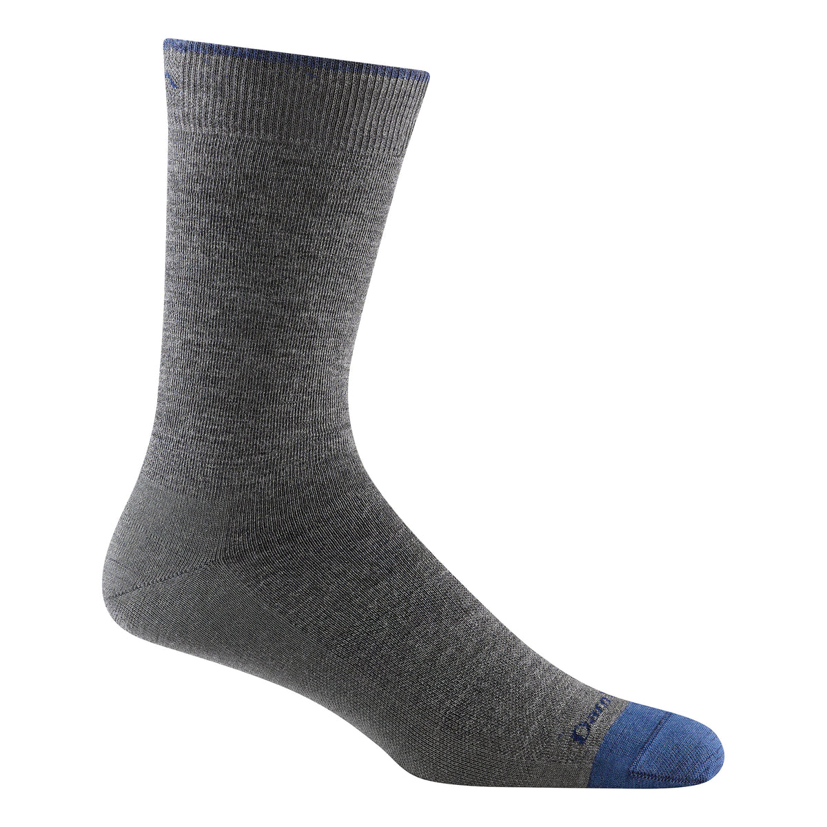 Darn Tough Men's Lifestyle Solid Crew Lightweight with No Cushion gray