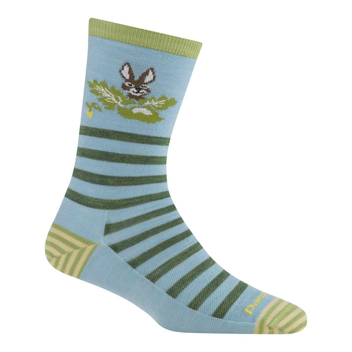 Darn Tough Women's Lifestyle Animal Haus Crew Lightweight with No Cushion bunny blue