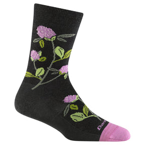 Darn Tough Women's Lifestyle Blossom Crew Lightweight with No Cushion charcoal