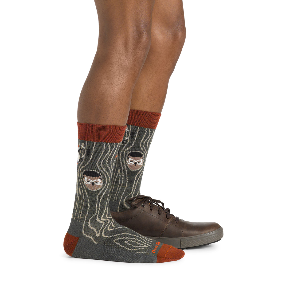 Darn Tough Men's Woody Crew Lightweight with No Cushion forest