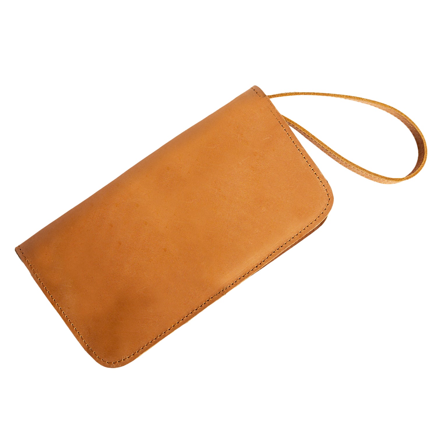 ABLE Alem Snap Wallet cognac leather