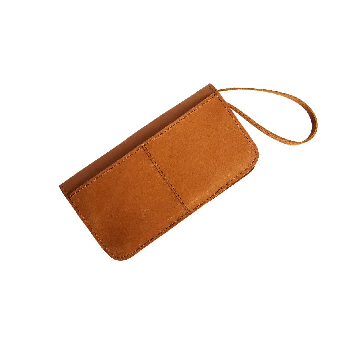 Able Alem Snap Wallet cognac leather