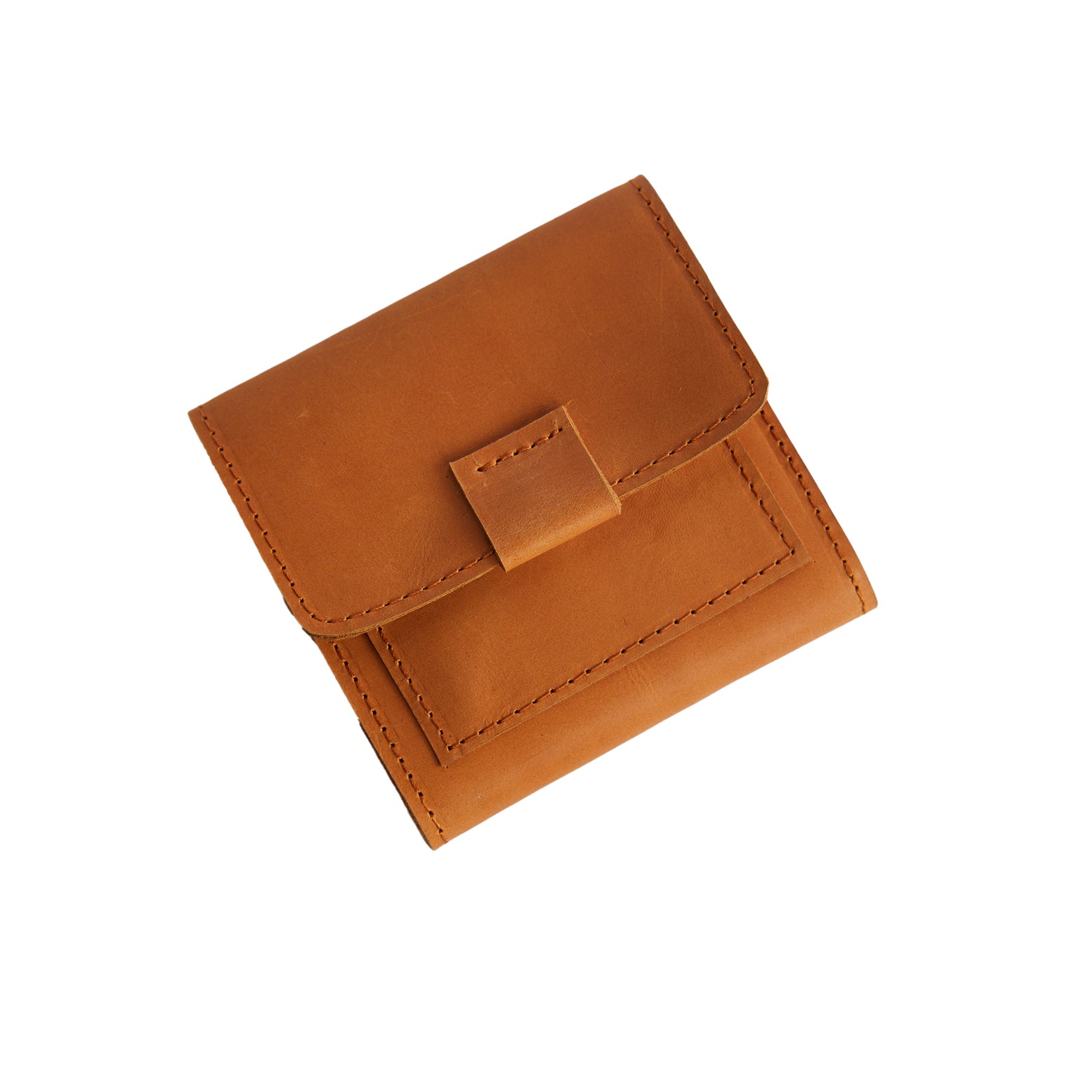 ABLE Kene Square Wallet cognac leather