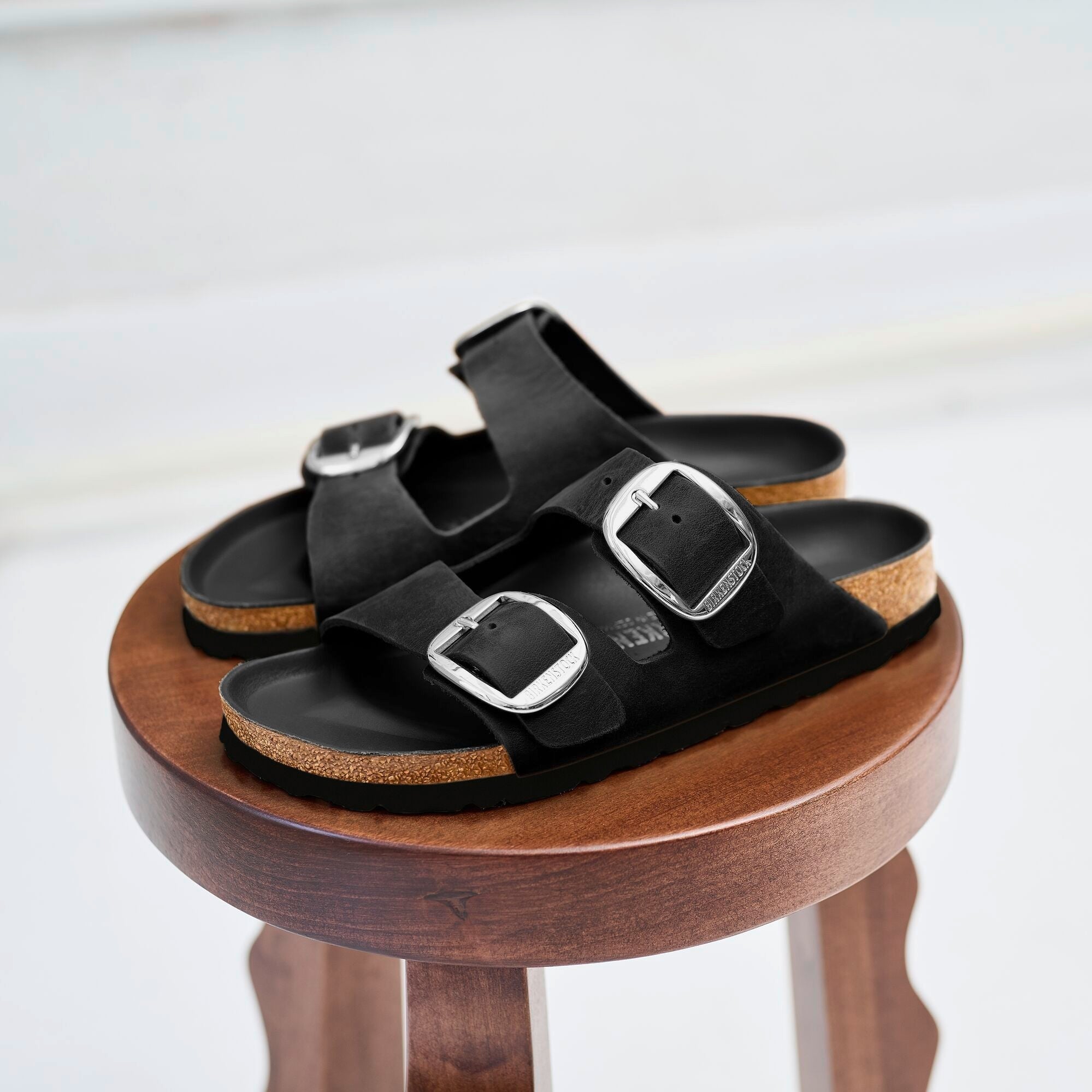 Birkenstock Arizona Big Buckle black oiled leather