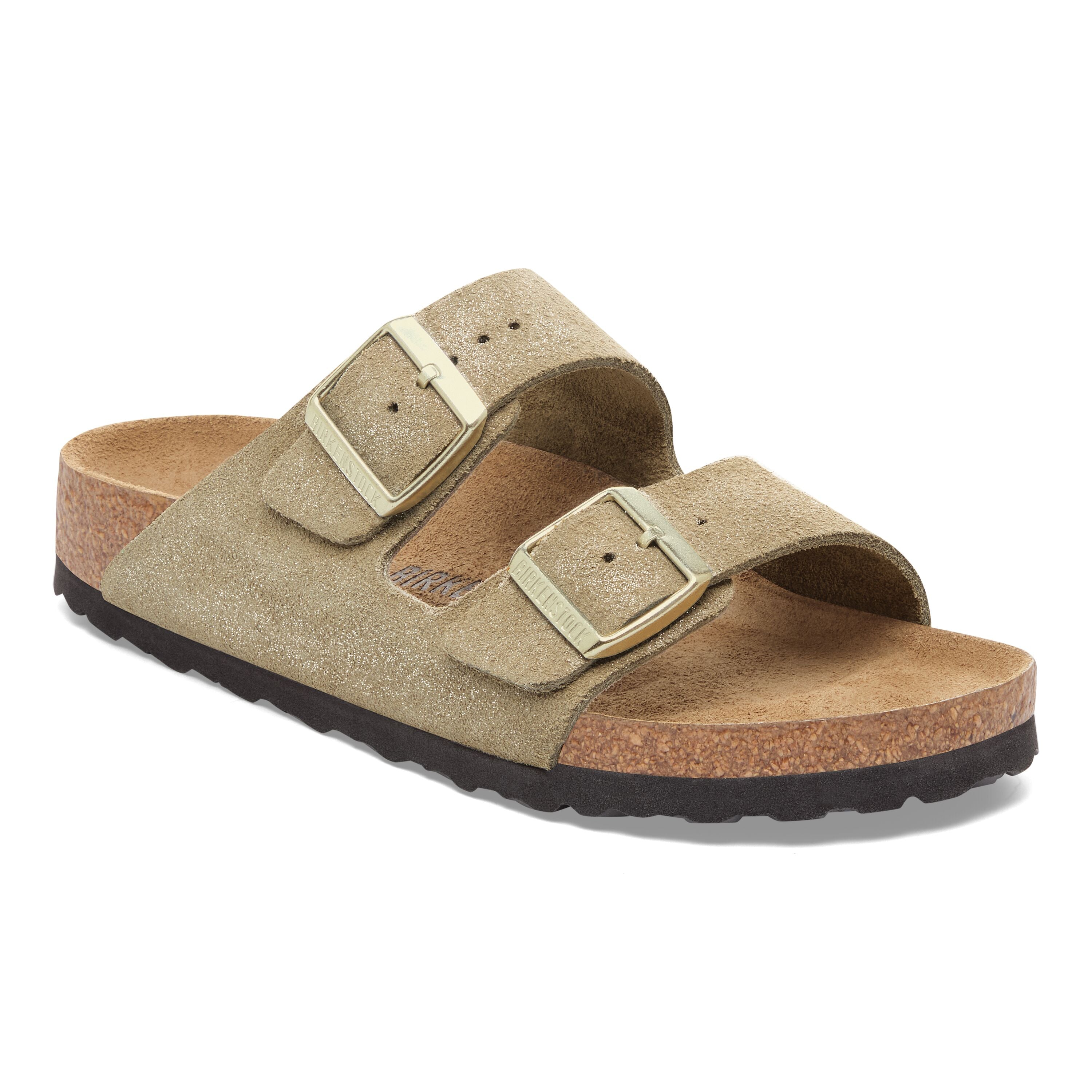 Birkenstock Arizona shimmering taupe suede