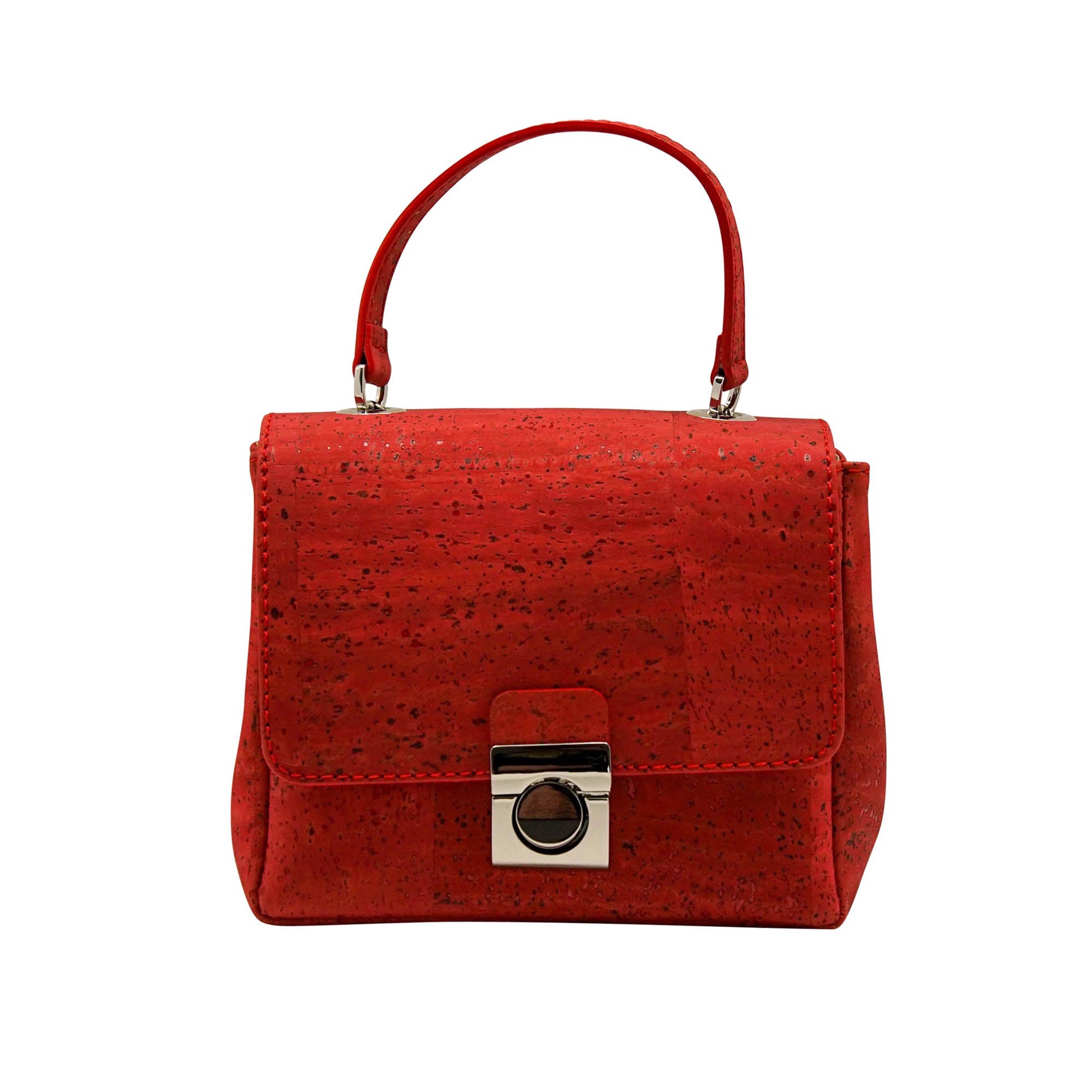 Bent&Bree Samara Convertible Mini Cork Bag red