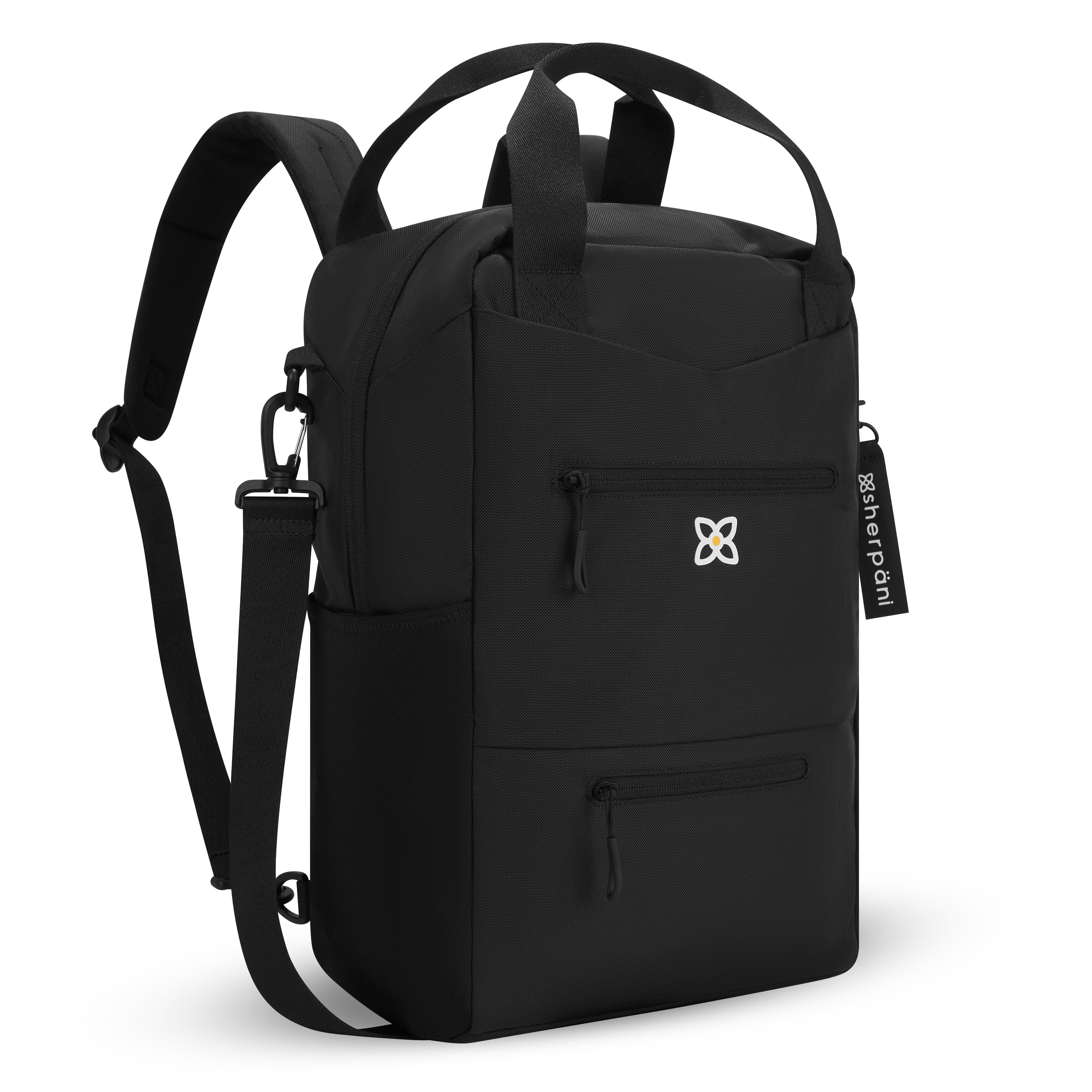 Sherpani Camden Convertible Backpack/Crossbody/Tote Bag raven
