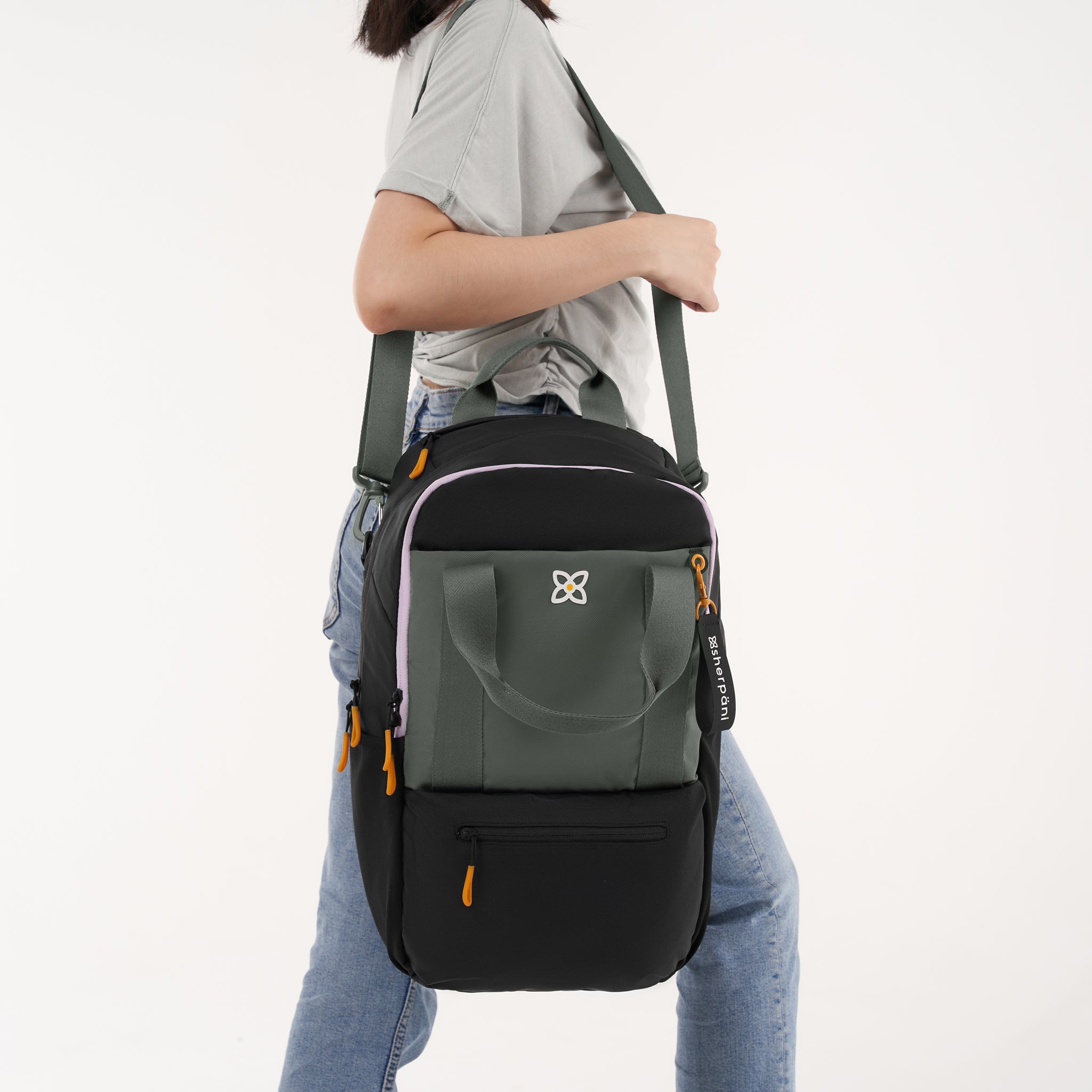 Sherpani Camden Convertible Backpack/Crossbody/Tote Bag juniper