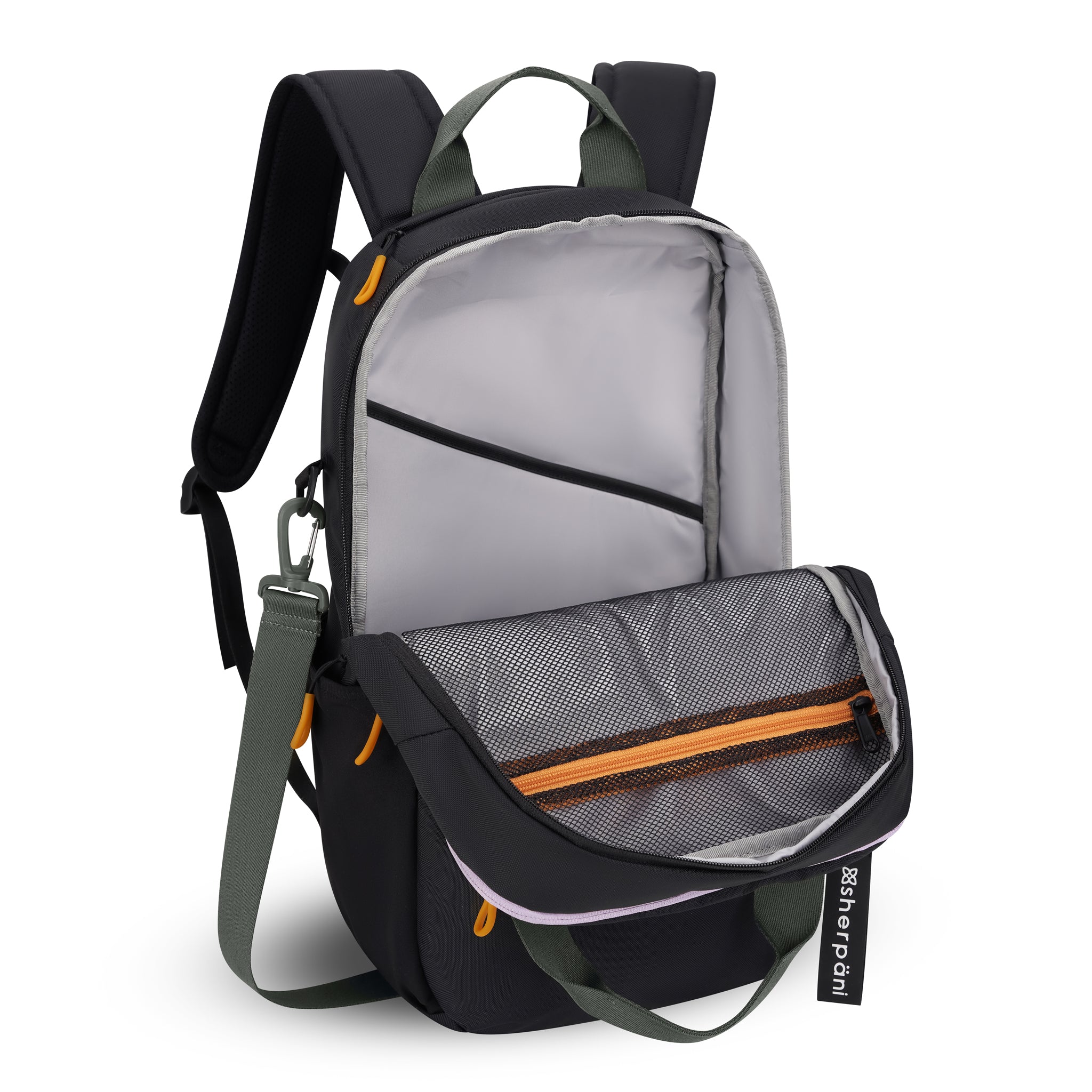 Sherpani Camden Convertible Backpack/Crossbody/Tote Bag juniper