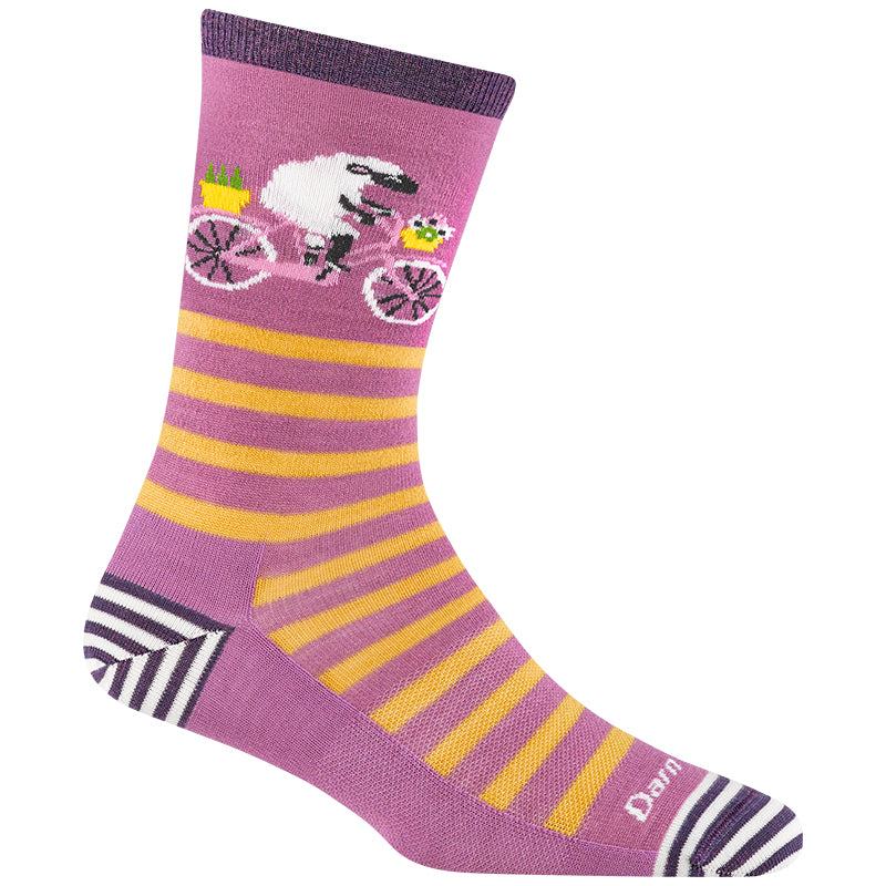 Darn Tough Women's Lifestyle Animal Haus Crew Lightweight with No Cushion lilac