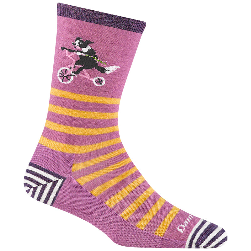 Darn Tough Women's Lifestyle Animal Haus Crew Lightweight with No Cushion lilac