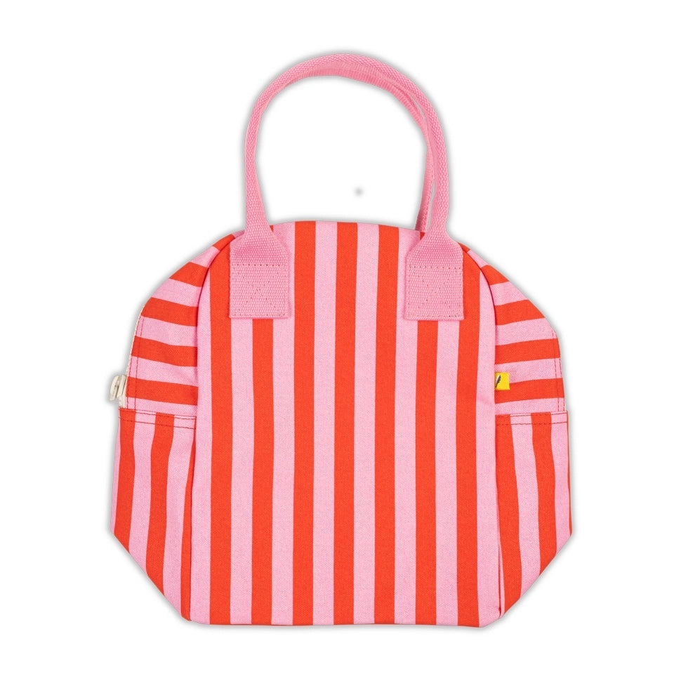 Fluf Zipper Lunch awning stripe pink / poppy