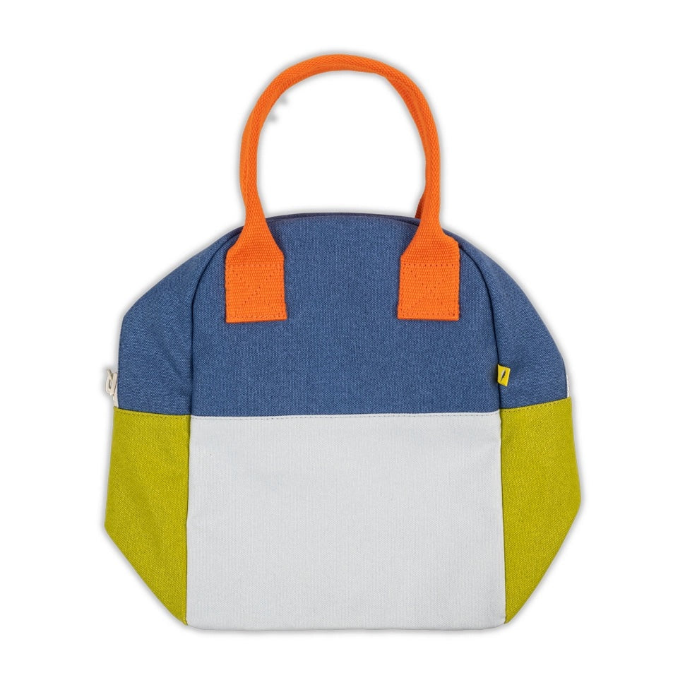 Fluf Zipper Lunch two tone citrus sky
