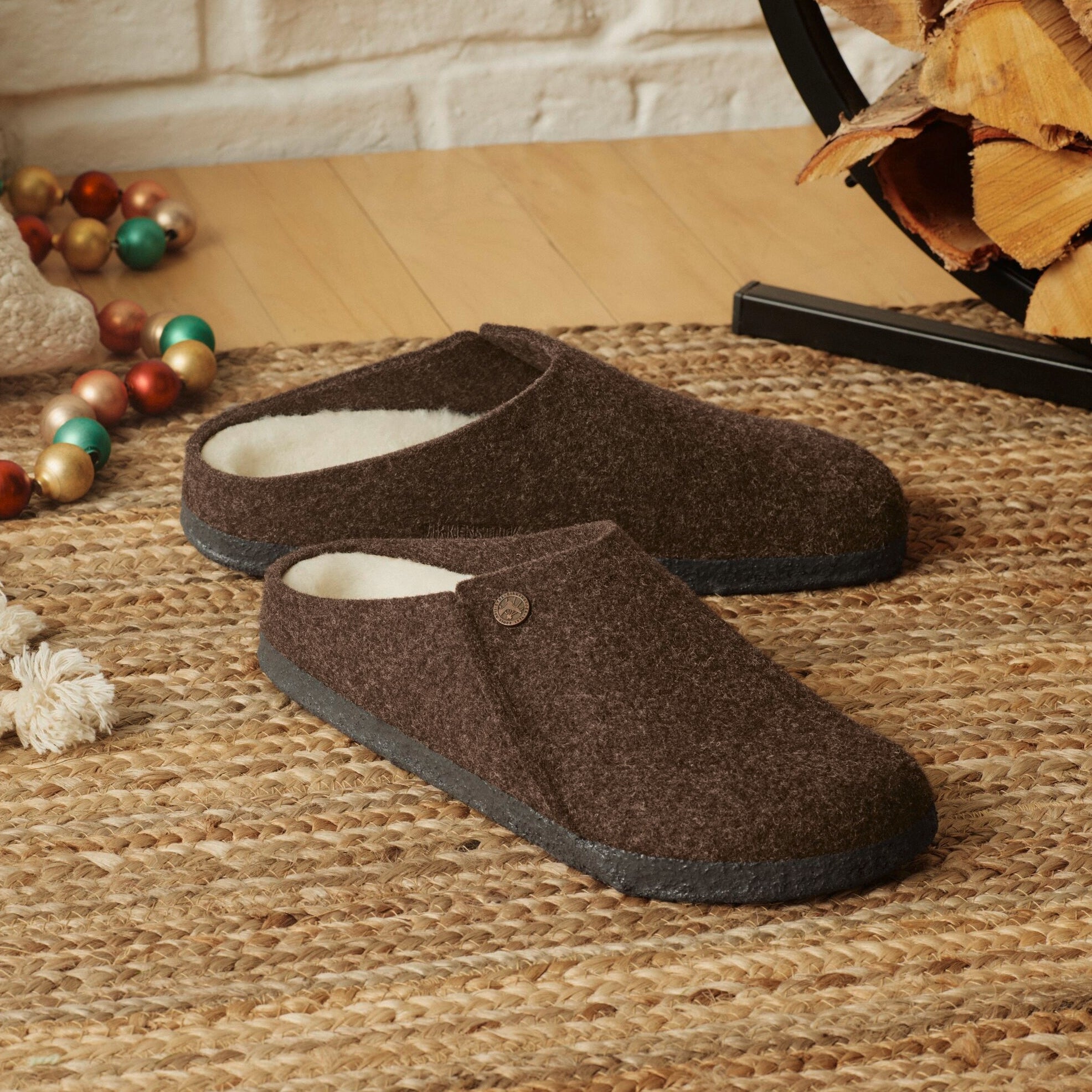 Birkenstock Zermatt Shearling mocha wool/natural shearling