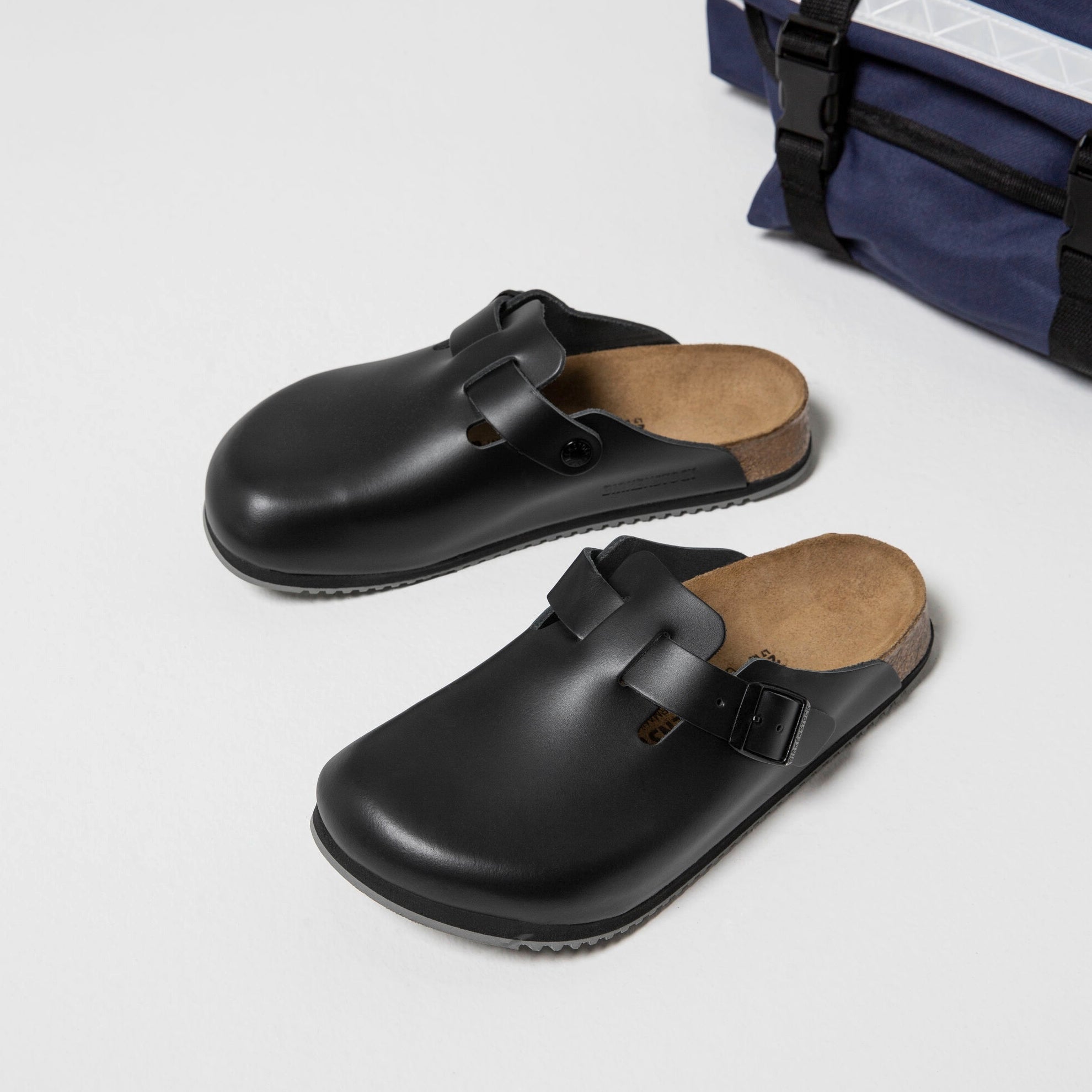 Birkenstock Boston Super Grip black leather